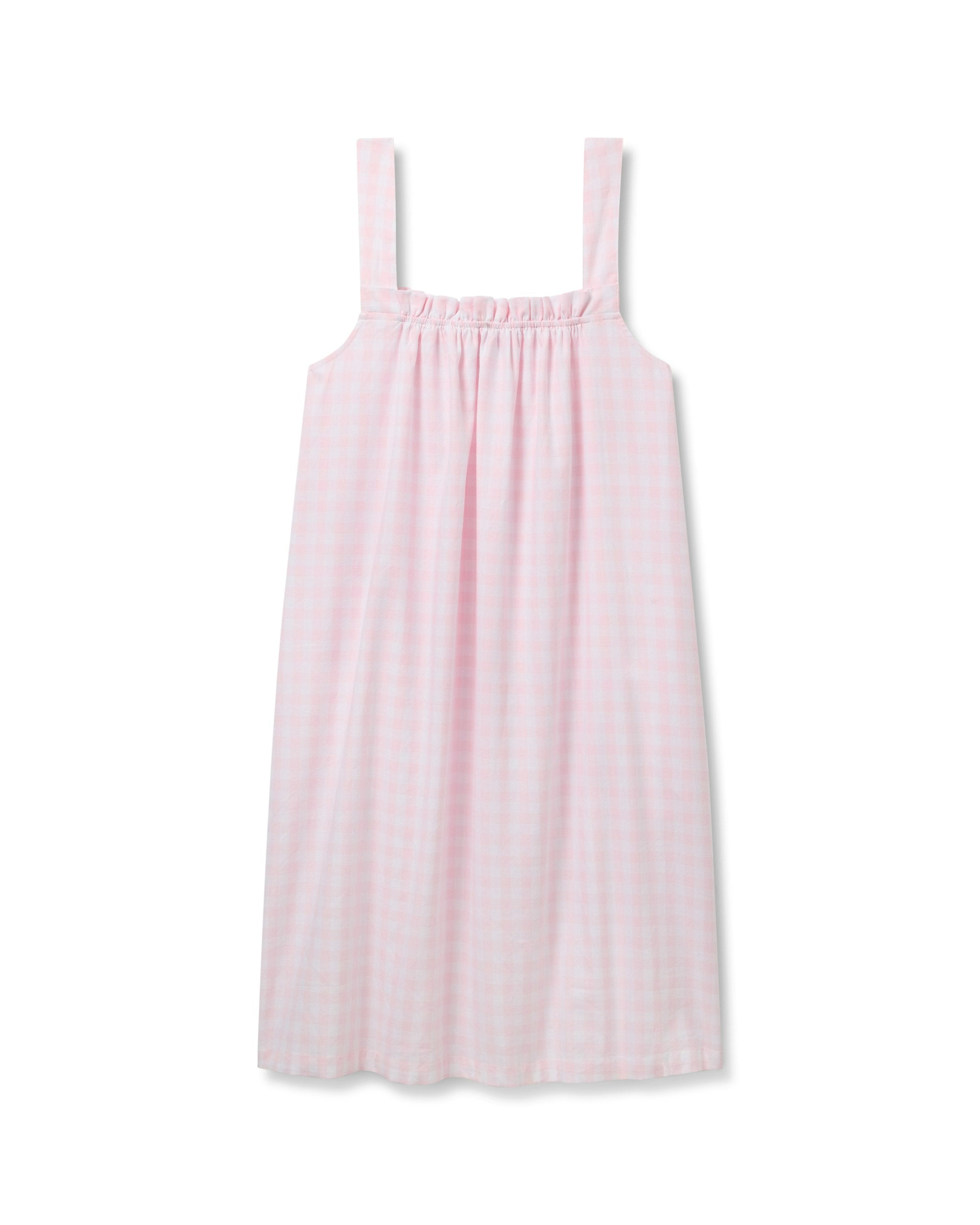 Women's Twill Annabelle Nightgown in Pink Gingham in Pink Gingham#Color_Pink Gingham