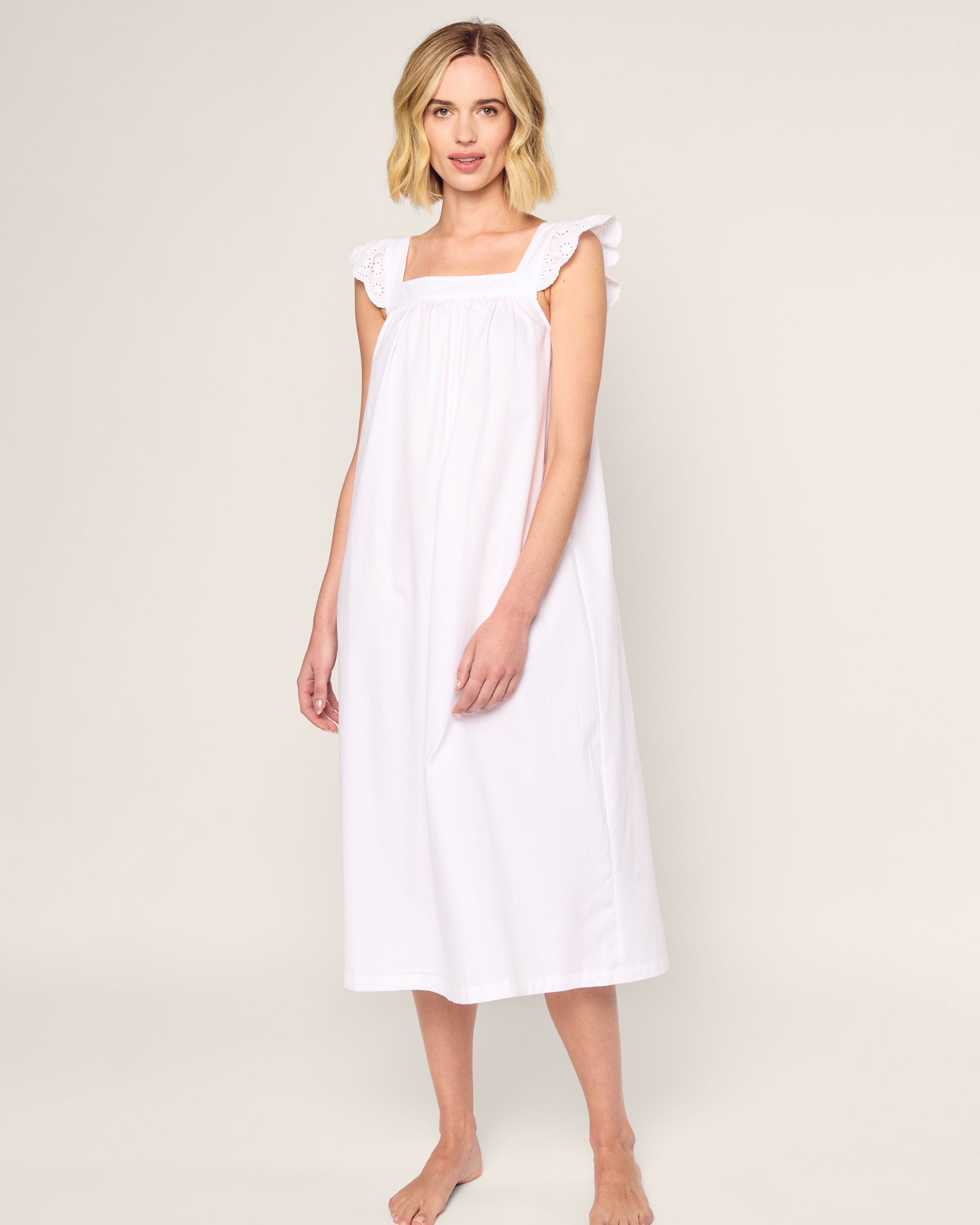 cotton sleepwear dress 100% Nightgown Flutter Sleeve Tie Open Bodice Lingerie White Nightgown Cotton Lingerie Honeymoon Cotton Sleepwear The bodice features a classic button Women's Nightgown Cotton Sleepwear Short