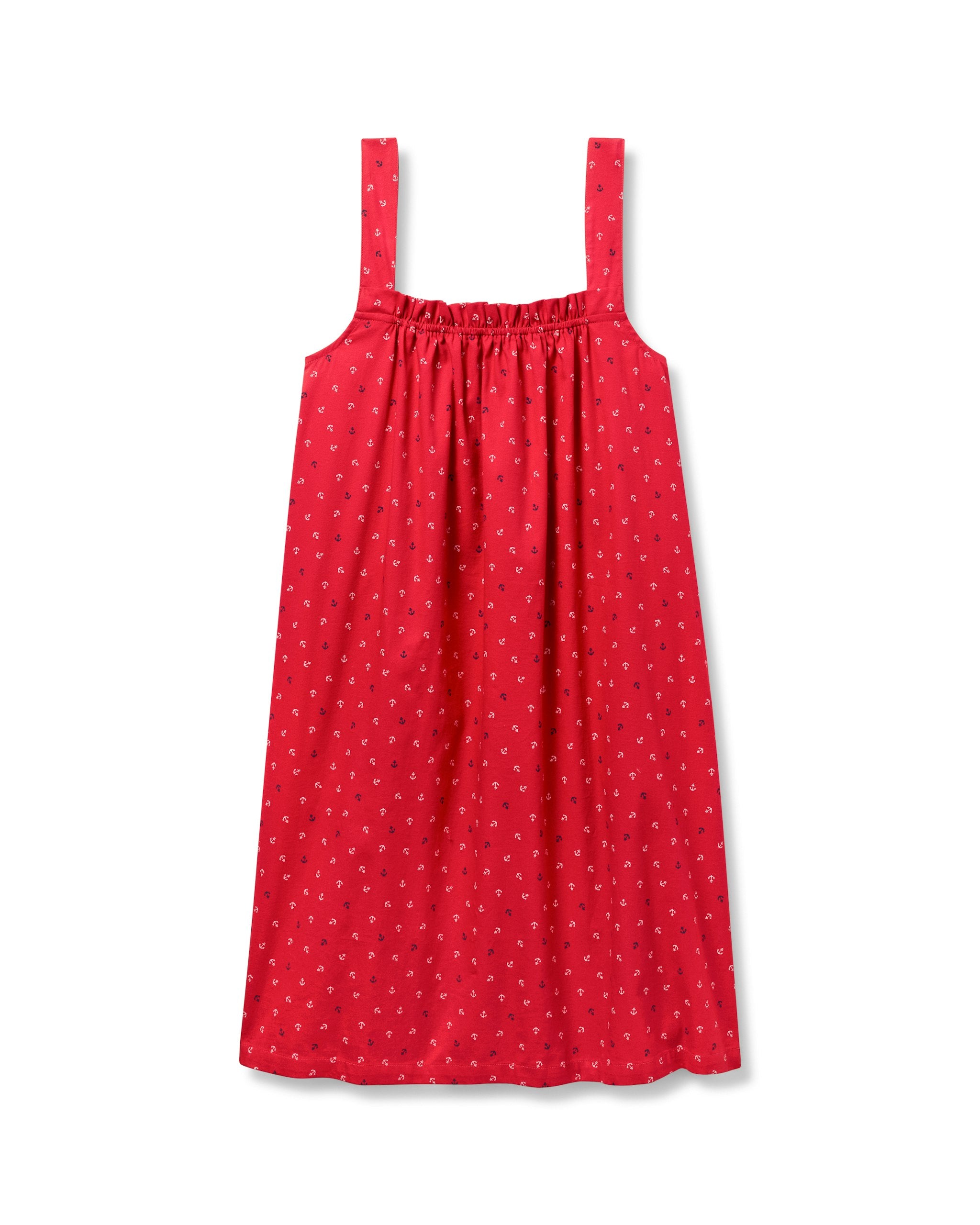 Women's Twill Annabelle Nightgown in Pink Gingham in Anchors Away#Color_Anchors Away