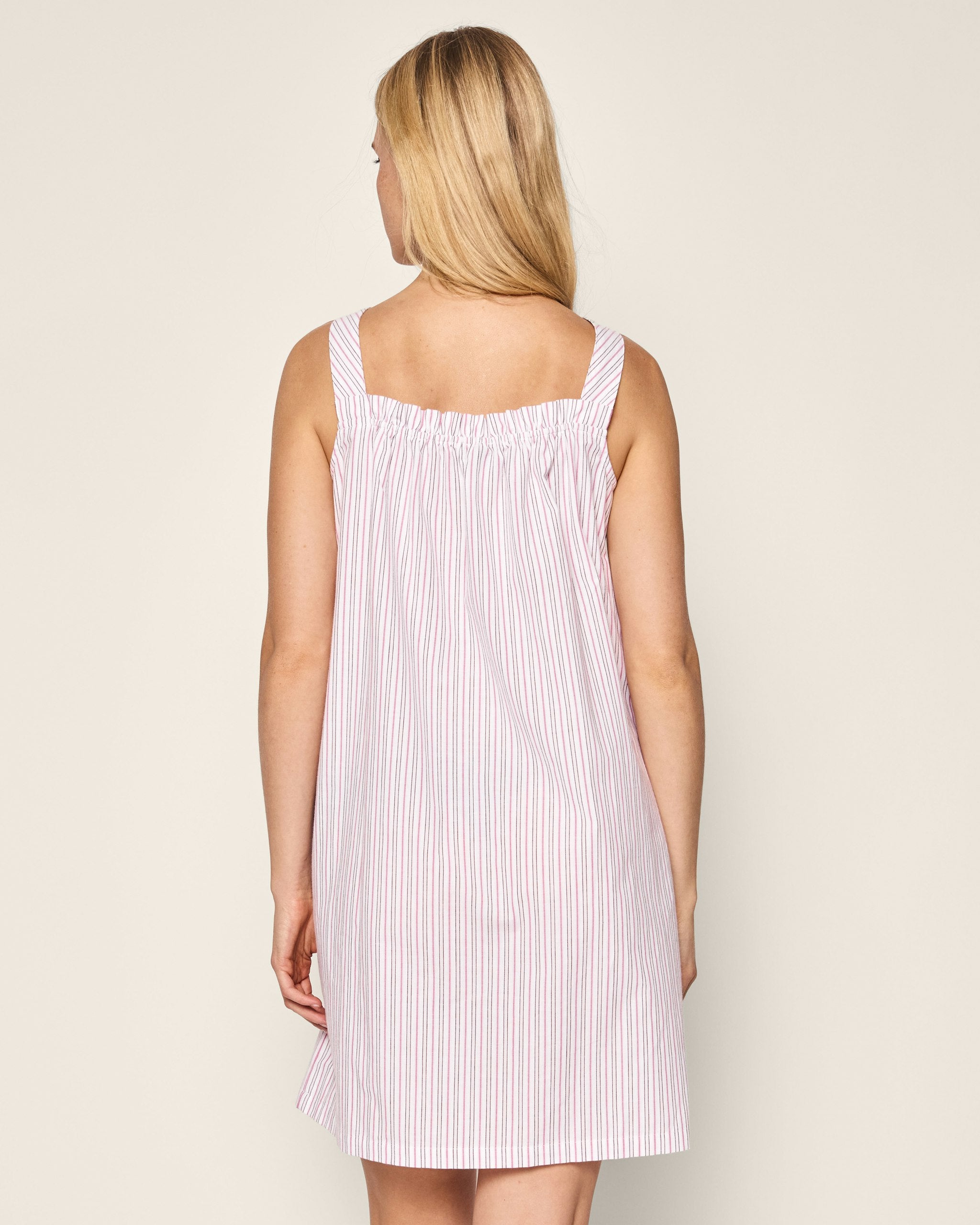 Women's Twill Annabelle Nightgown in Pink Gingham in Blush Boulevard#Color_Blush Boulevard