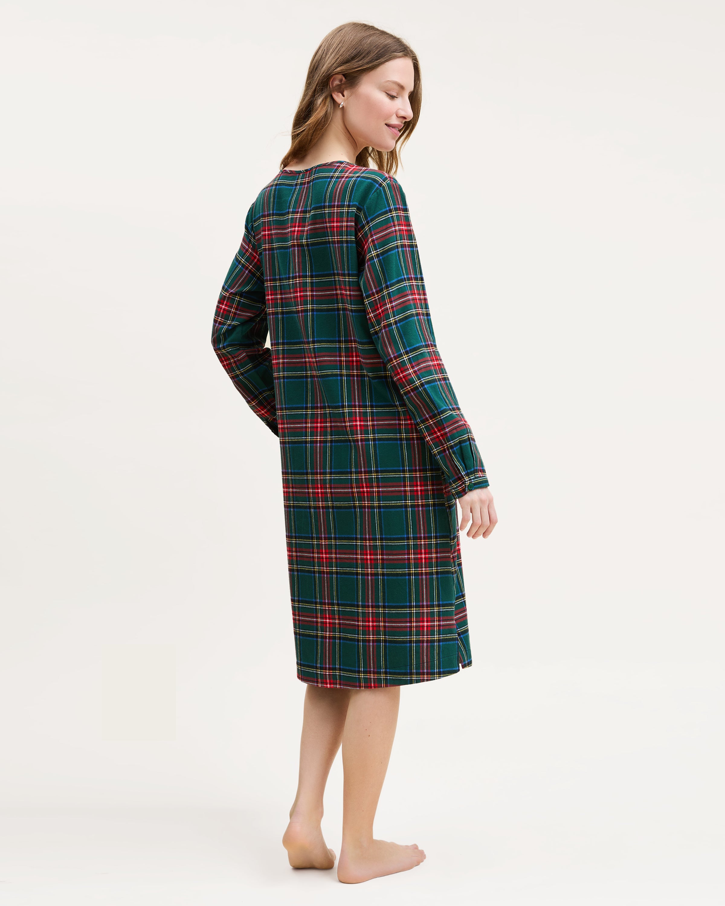 Women's Brushed Twill Beatrice Nightgown in Kensington Tartan