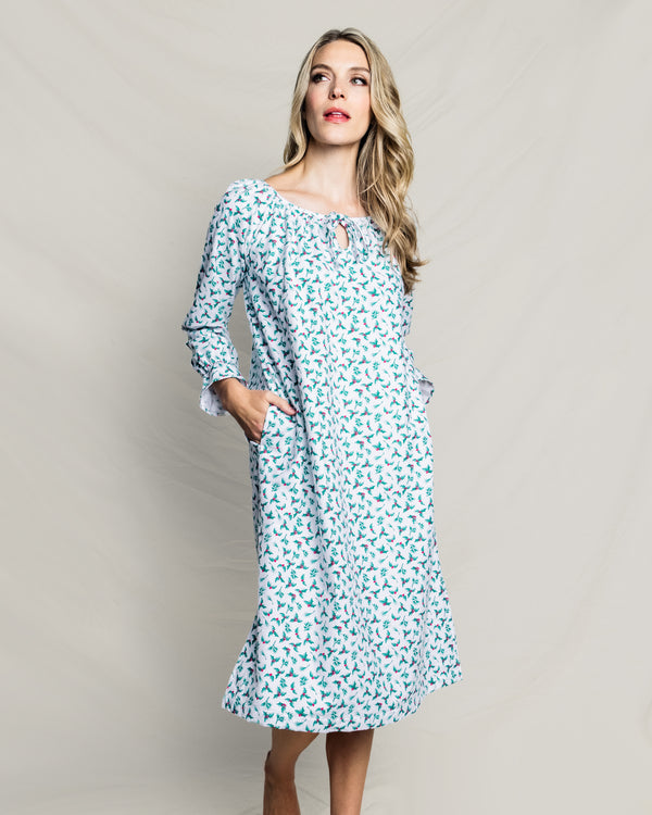 Women's Flannel Delphine Nightgown in Sprigs of the Season