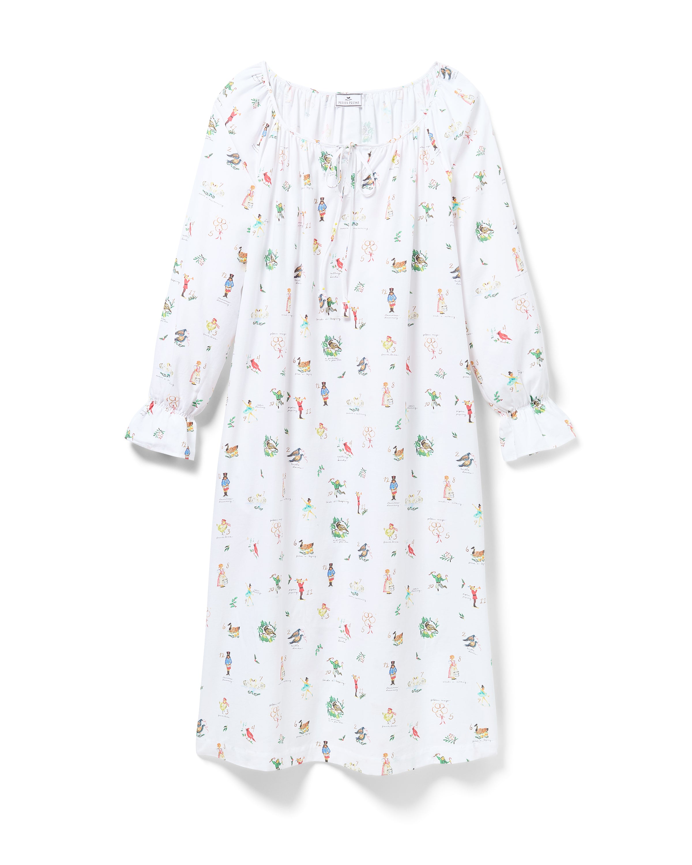 Women's Twill Delphine Nightgown in 12 Days of Christmas