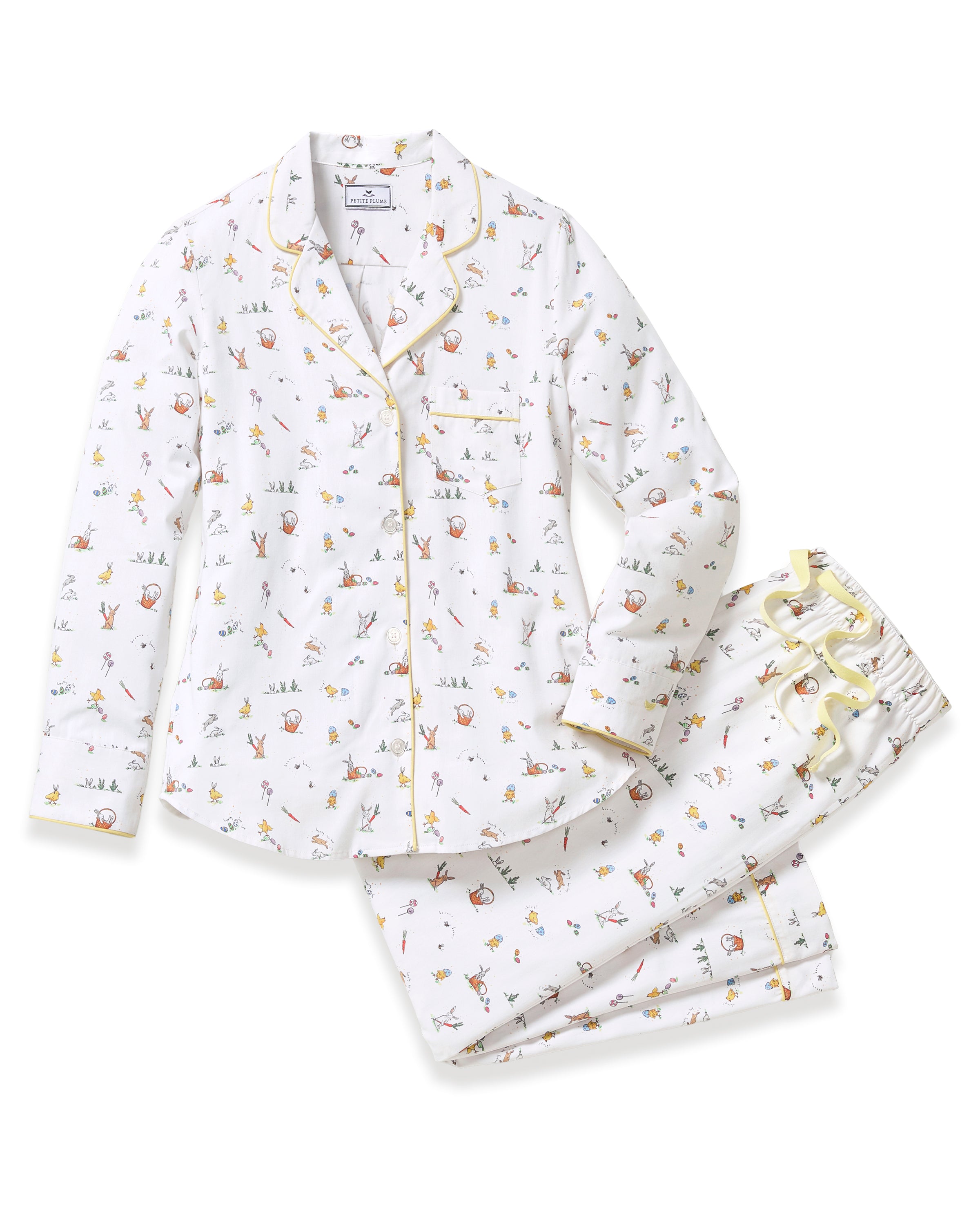 Women's Twill Pajama Set in Easter Frolic