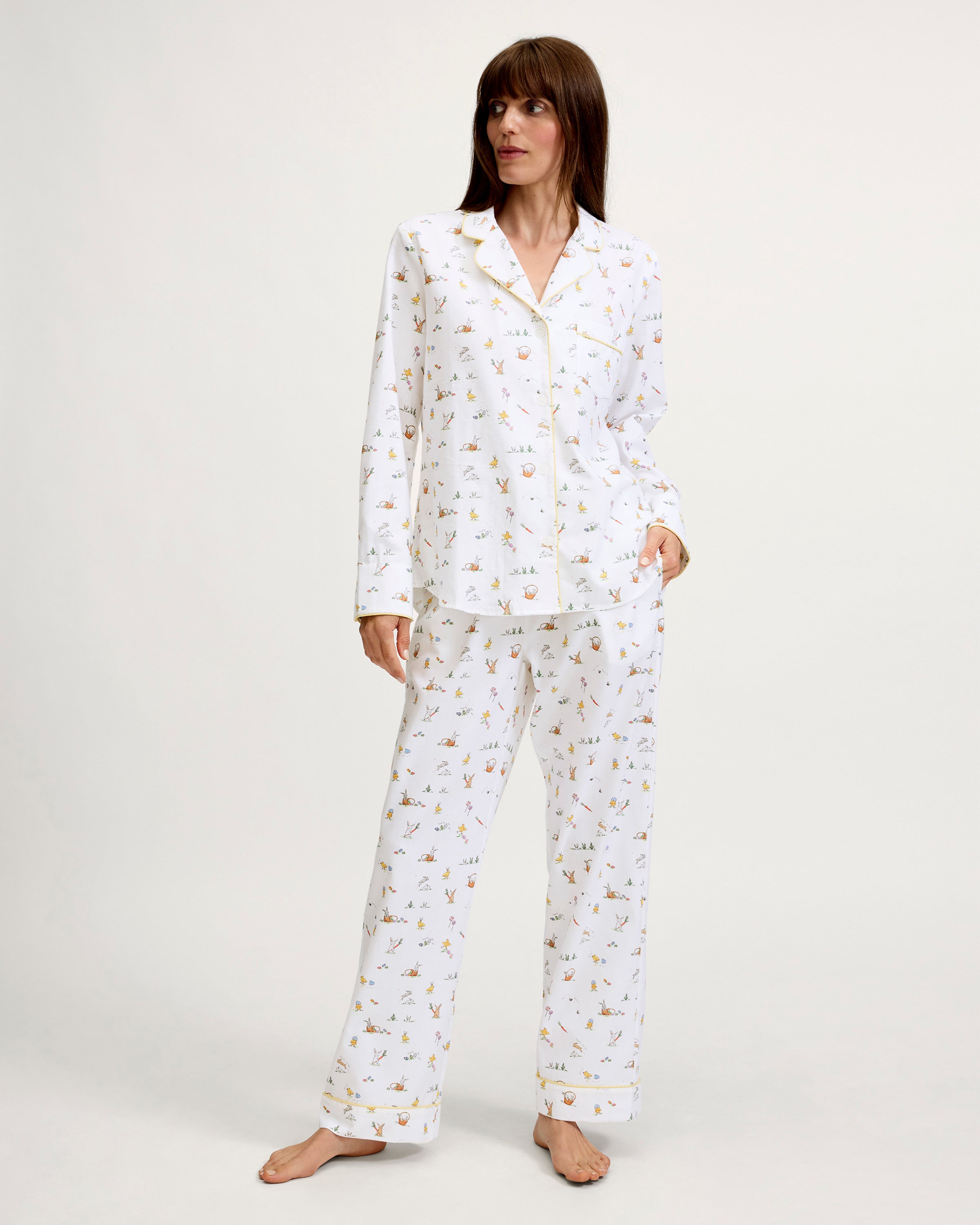 Women's Twill Pajama Set in Easter Frolic