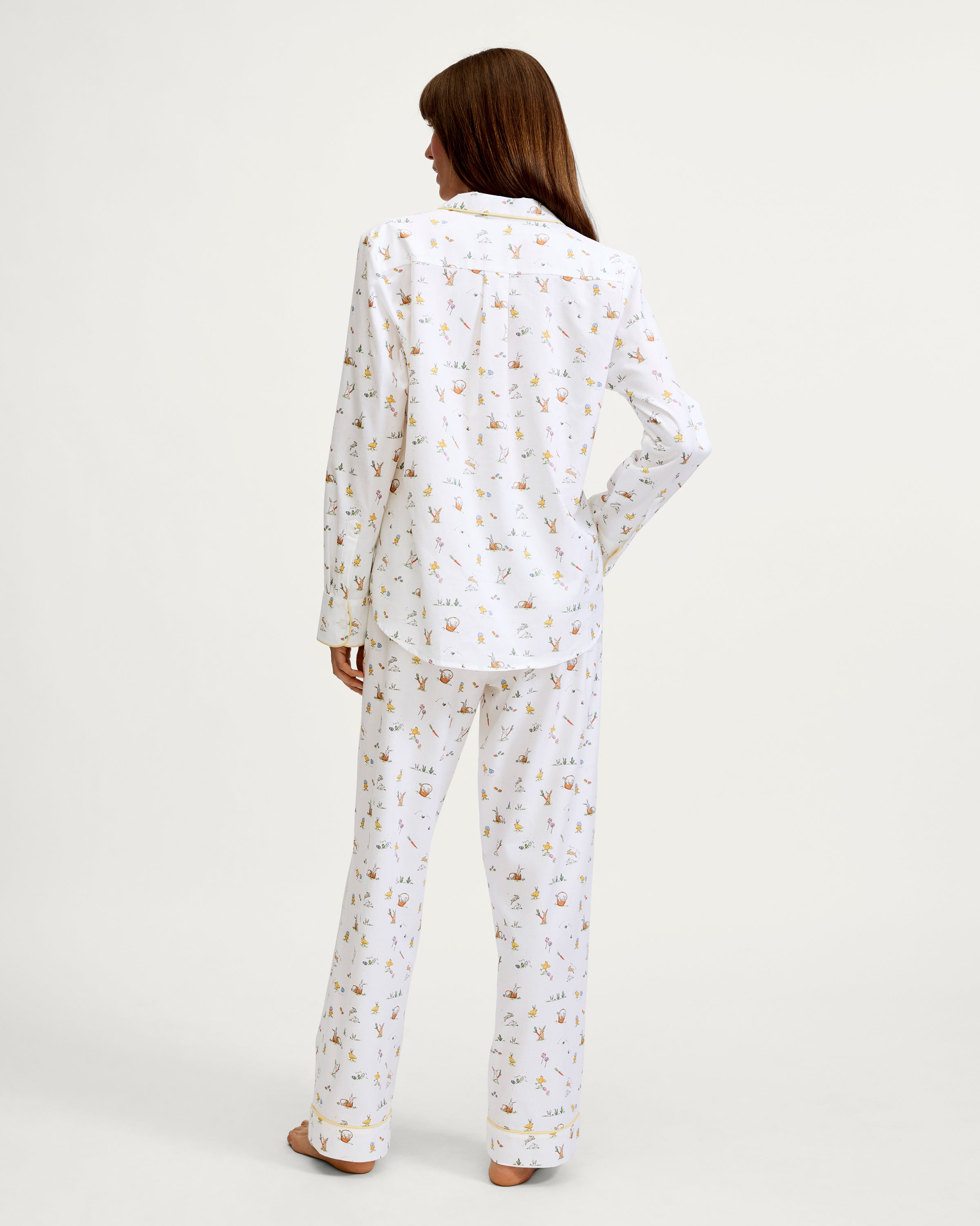 Women's Twill Pajama Set in Easter Frolic
