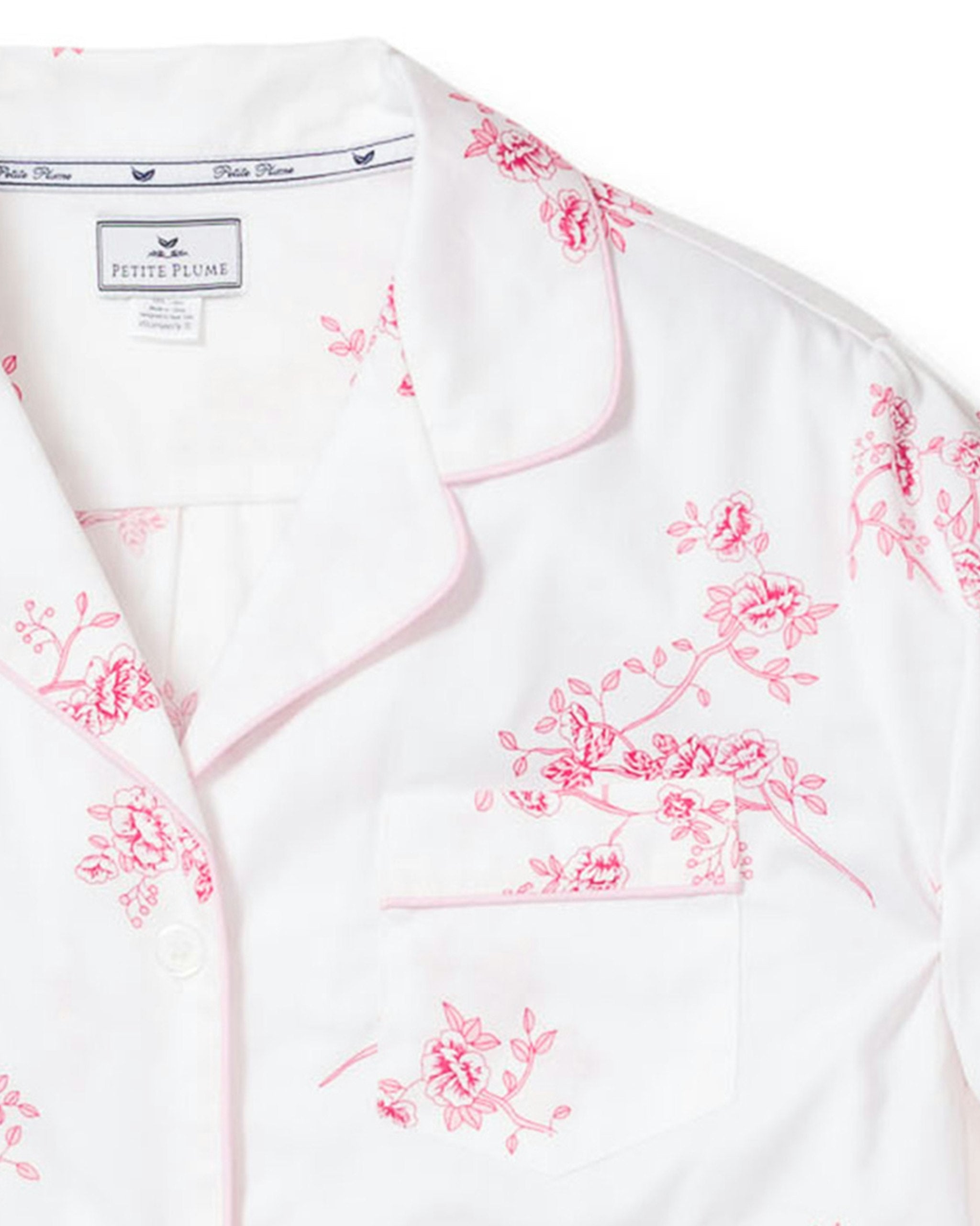 Women's Twill Pajama Set in English Rose Floral in English Rose Floral#Color_English Rose Floral