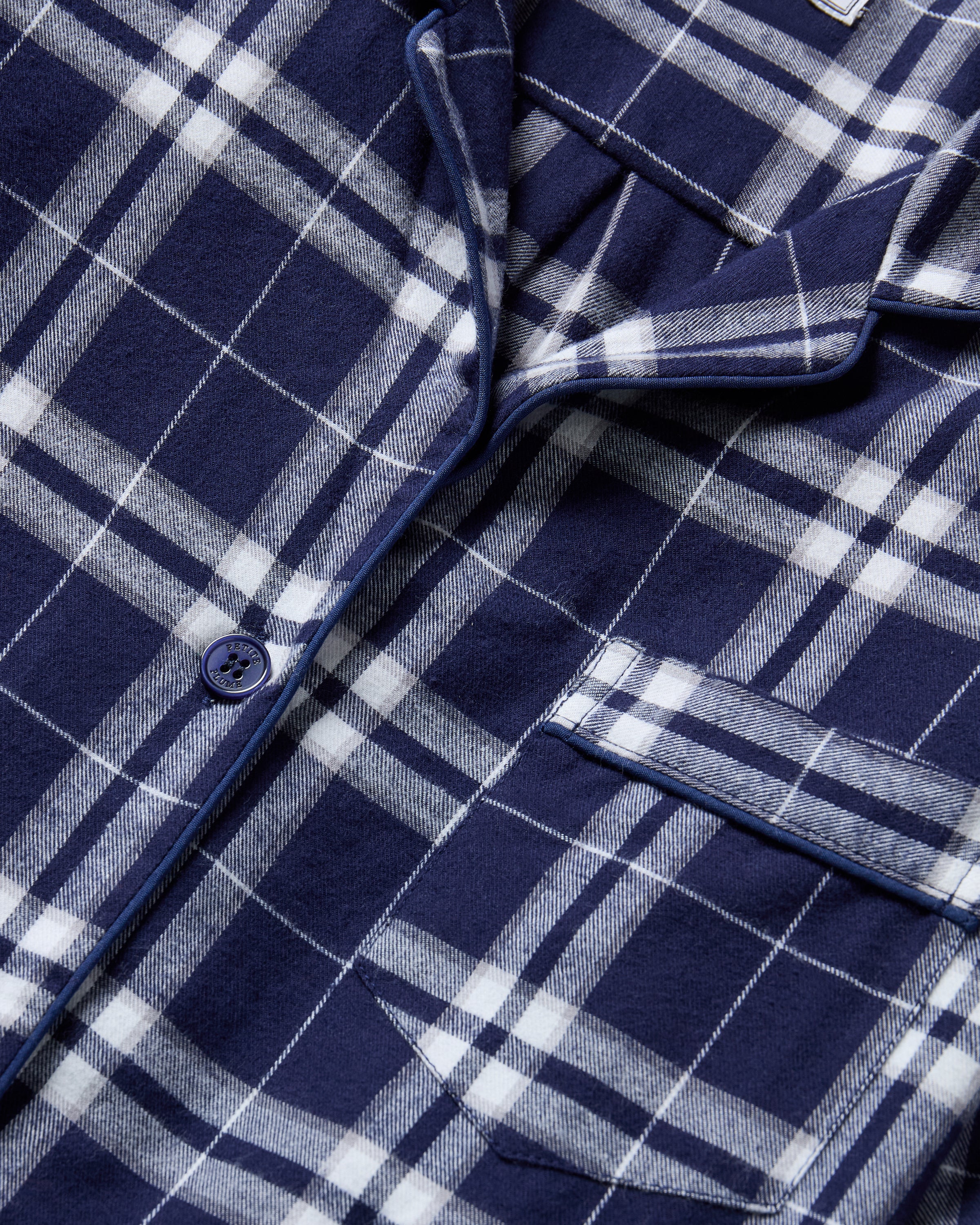 Women's Brushed Cotton Pajama Set in Oxford Tartan