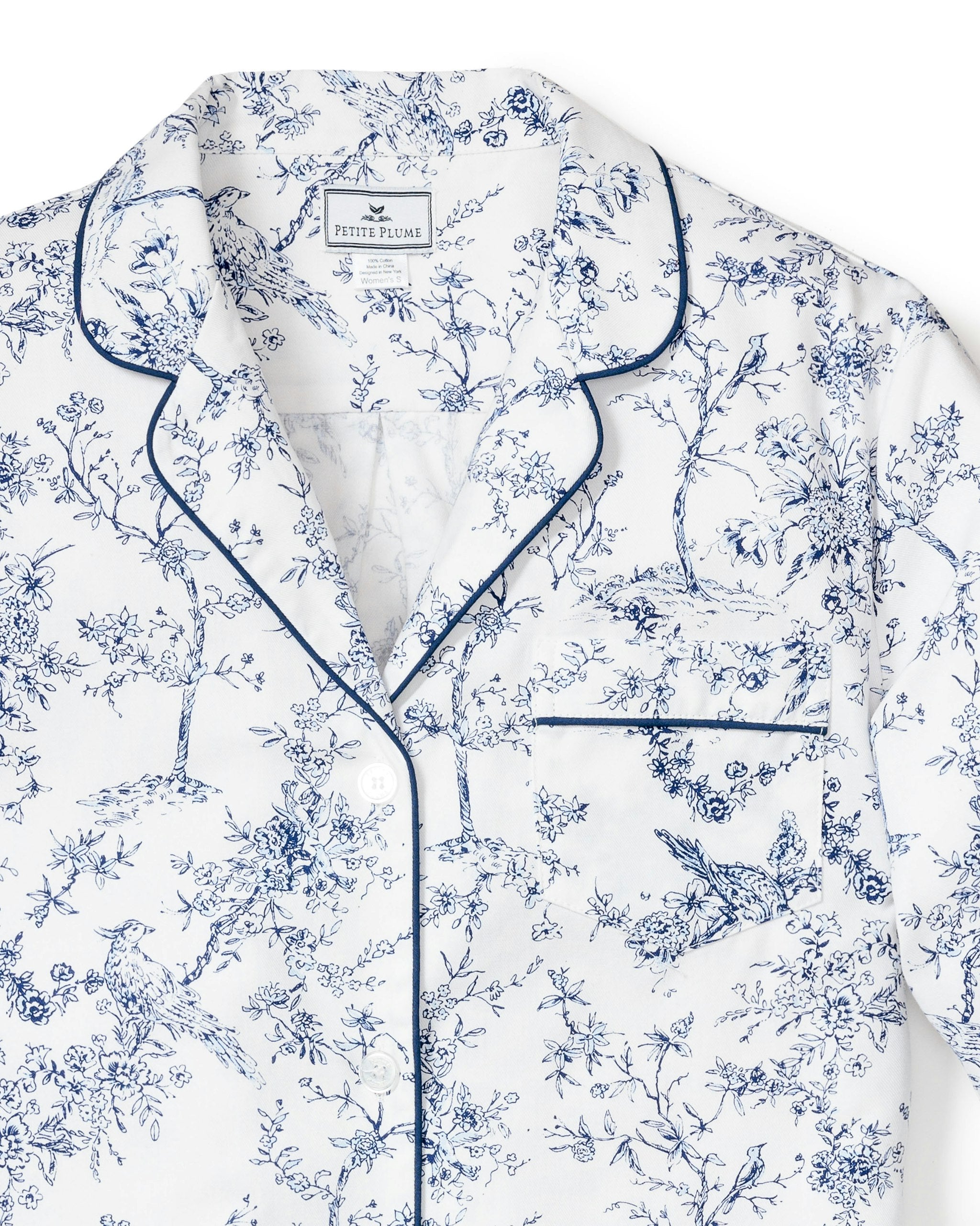 Women's Twill Pajama Set in Timeless Toile in Timeless Toile#Colorway_Timeless Toile