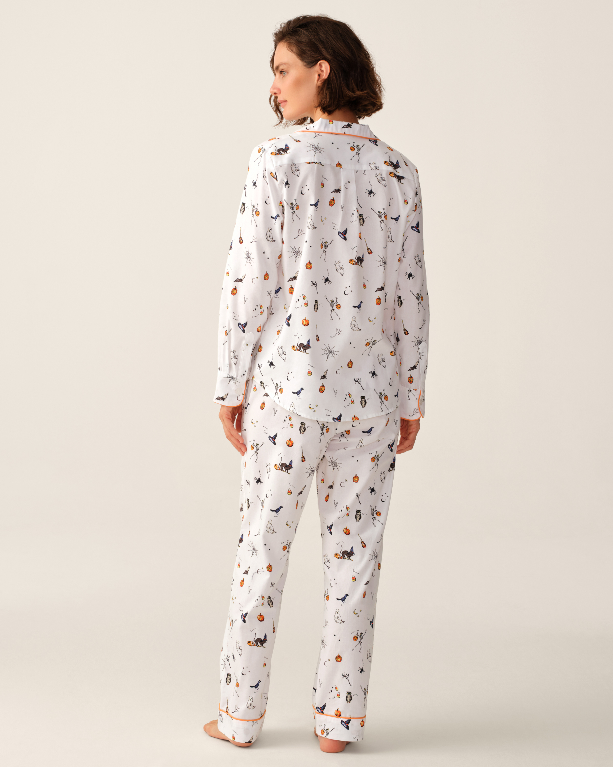Women's Twill Pajama Set in Trick or Treat