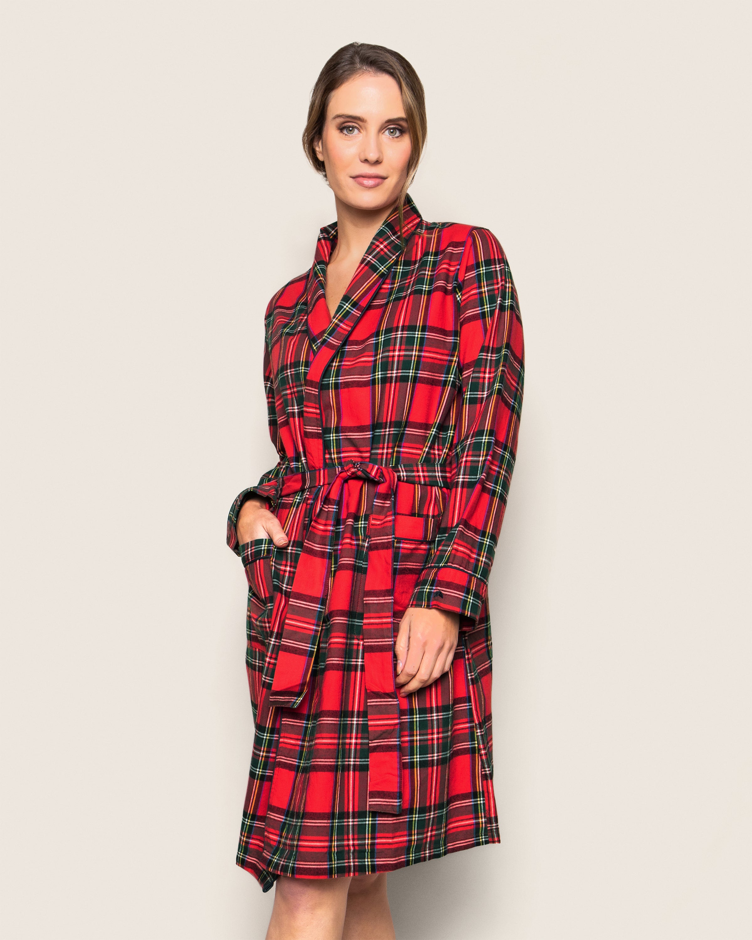 Women s Brushed Cotton Robe in Imperial Tartan