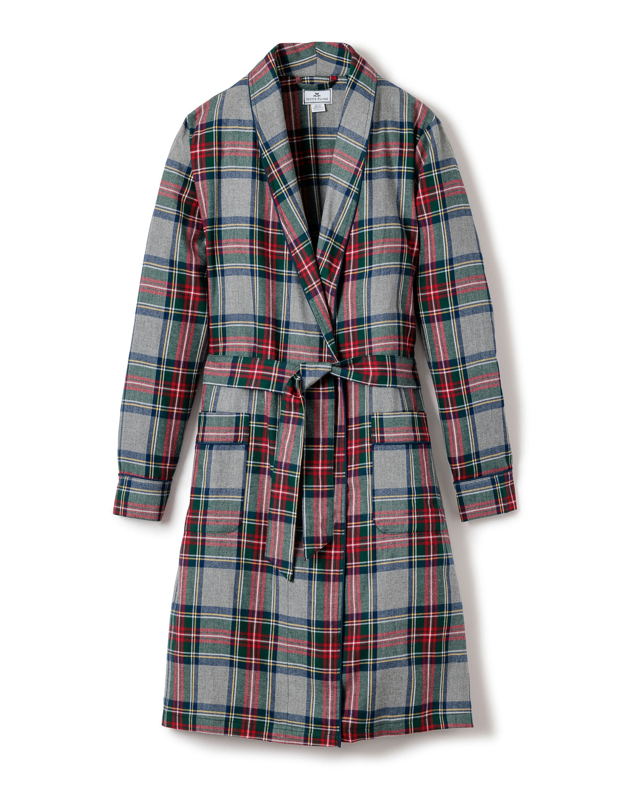 Women's Brushed Cotton Robe in Westminster Tartan in Westminster Tartan#Color_Westminster Tartan