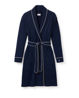 Luxe Pima Cotton Navy Maternity Robe