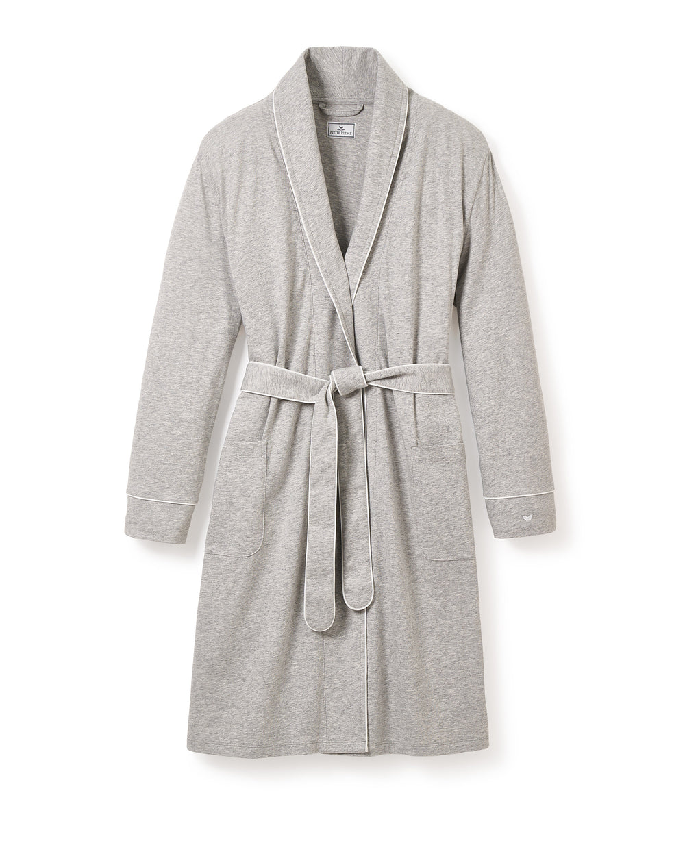 Women's Pima Robe in Light Heather Grey | Petite Plume