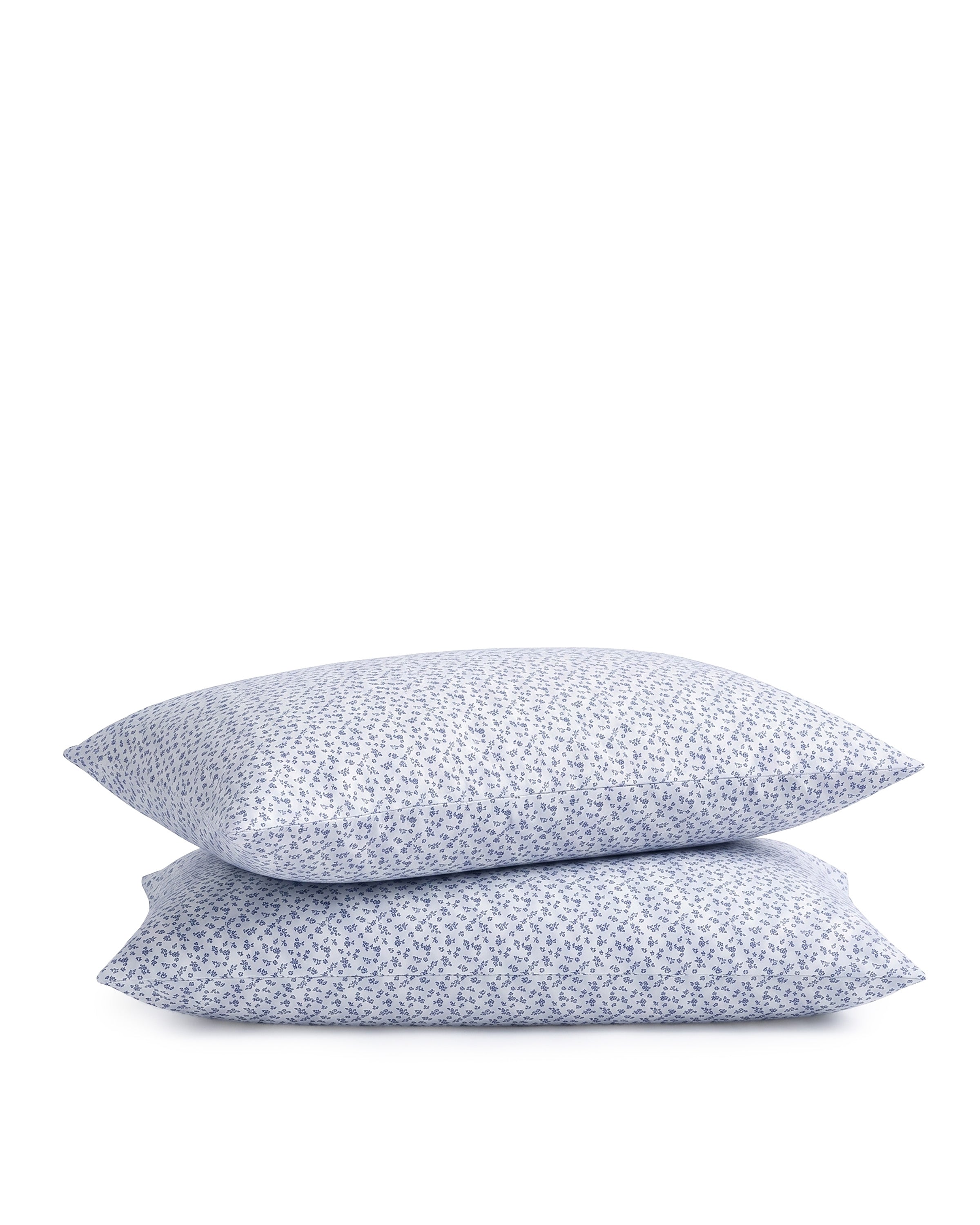 Luxe Premium Percale Pillow Case in Ditsy Waltz White
