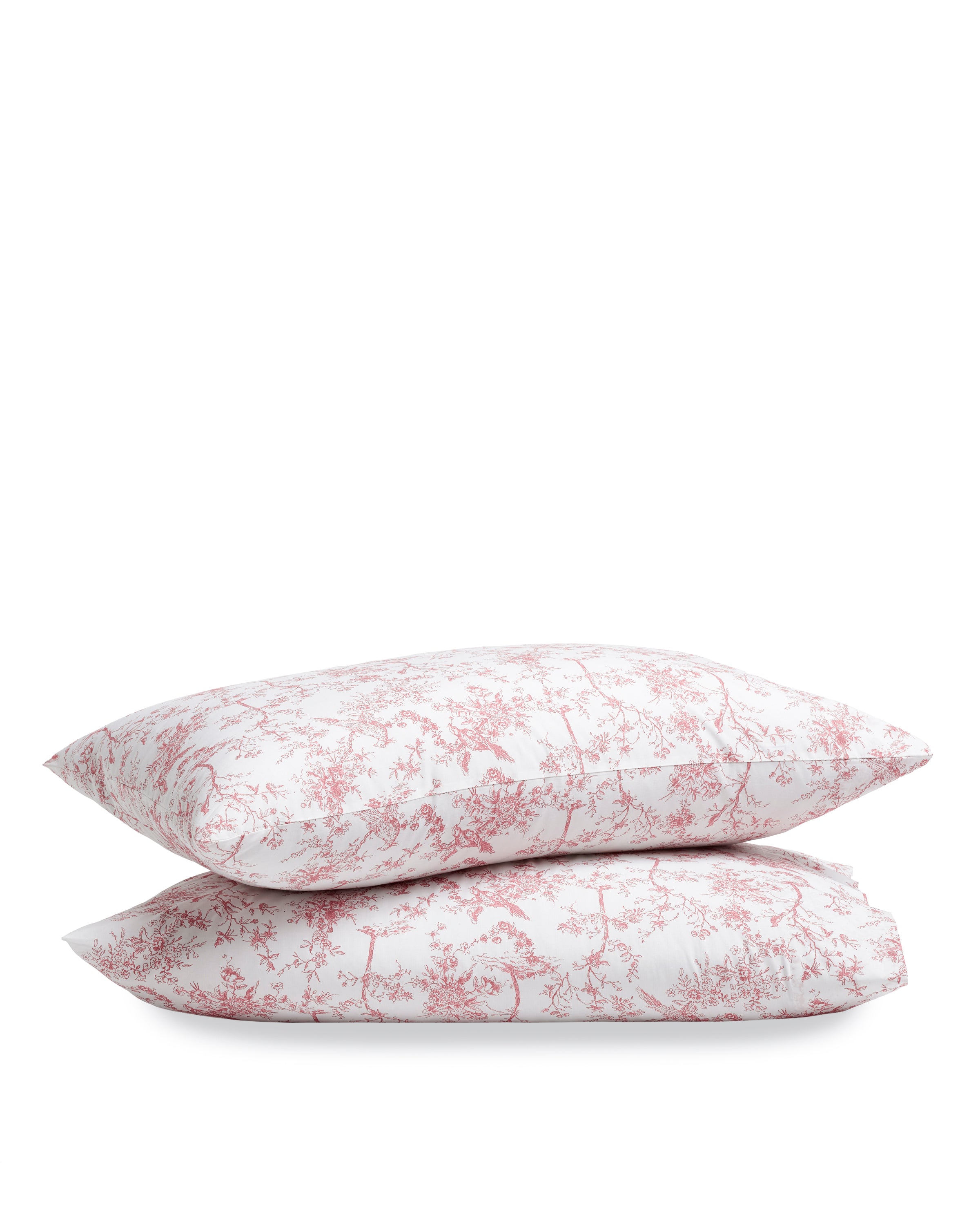 Luxe Premium Cotton Pillow Case in Pink Timeless Toile