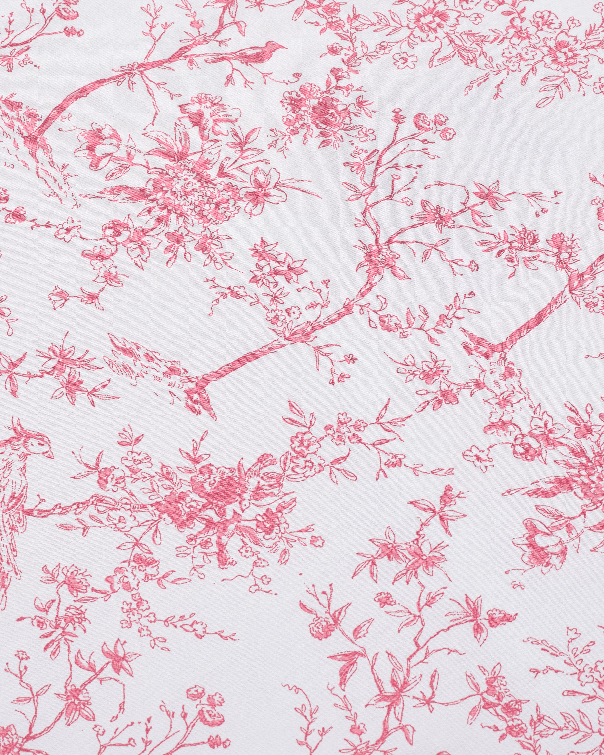 Luxe Premium Cotton Sheets in Pink Timeless Toile