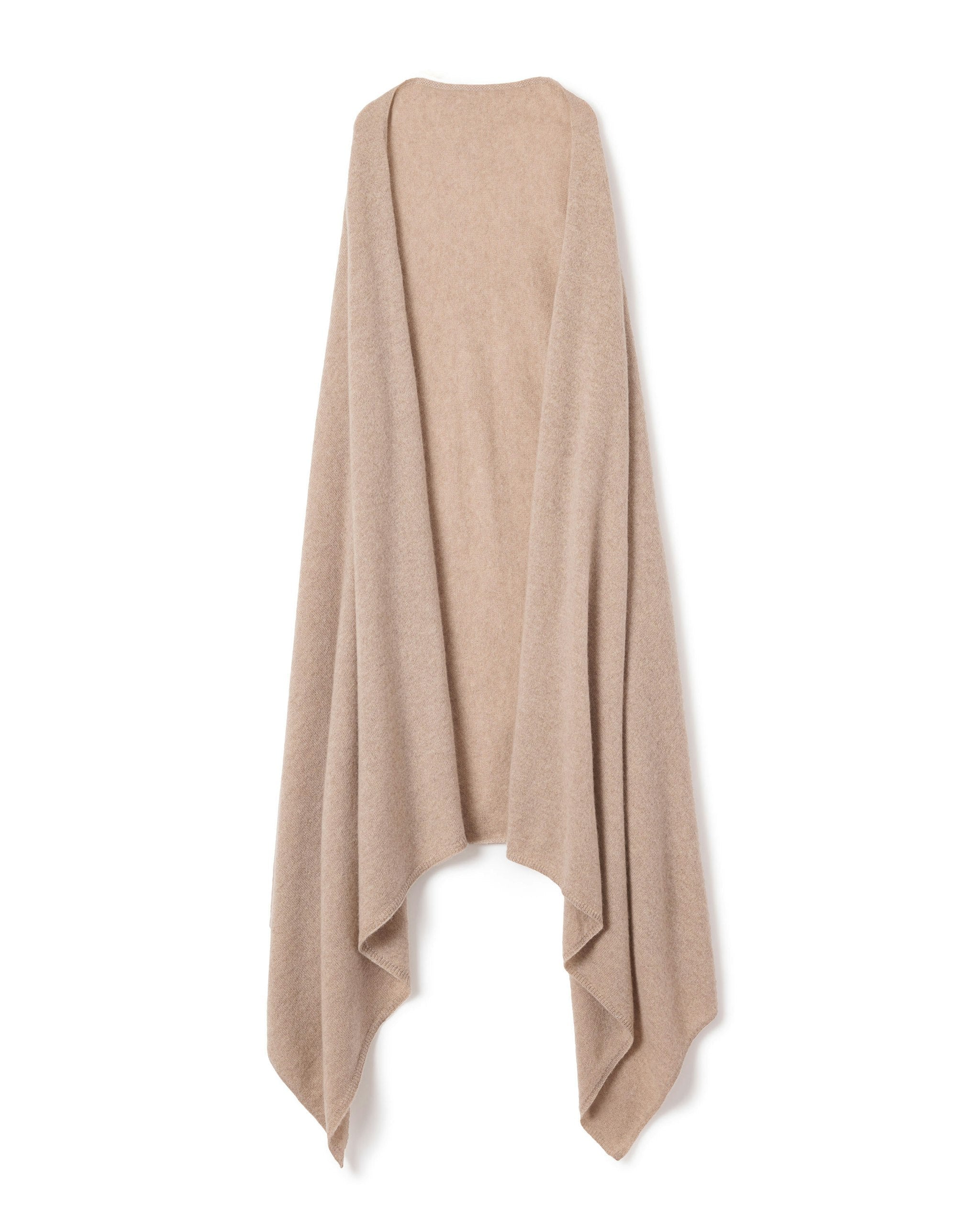 Women's Cashmere Wrap in Dark Heather Grey in Camel#Color_Camel
