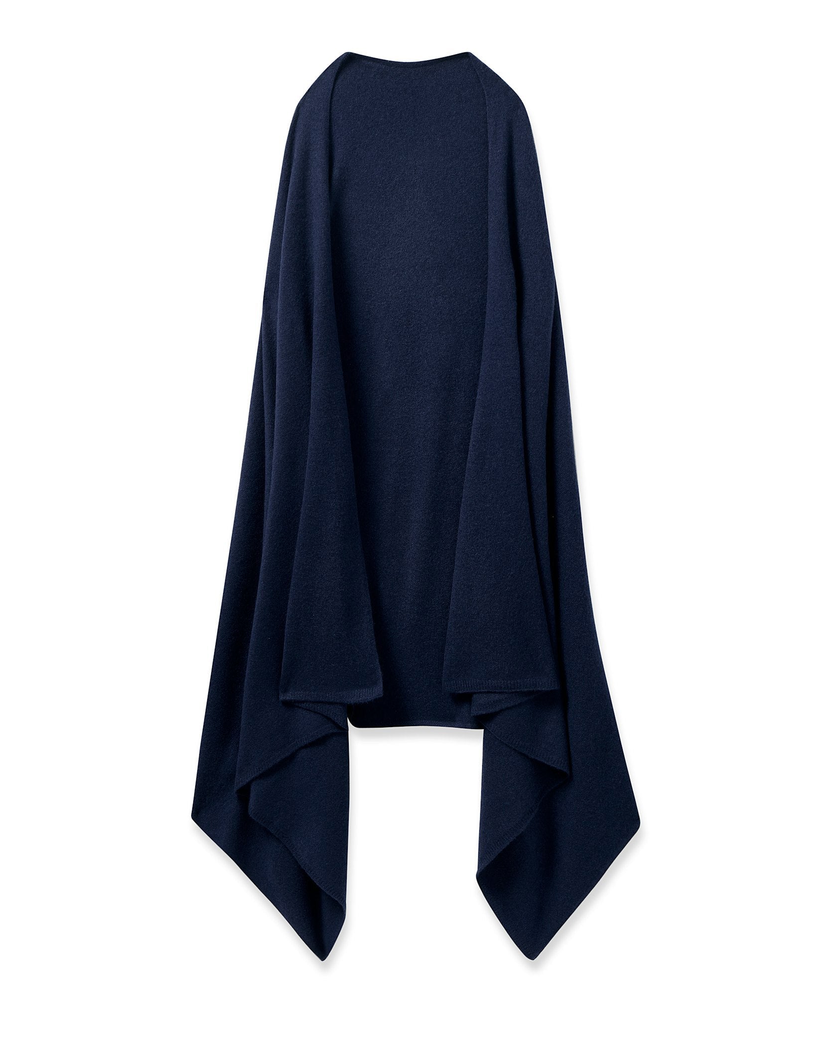 Women's Cashmere Wrap in Dark Heather Grey in Navy#Color_Navy