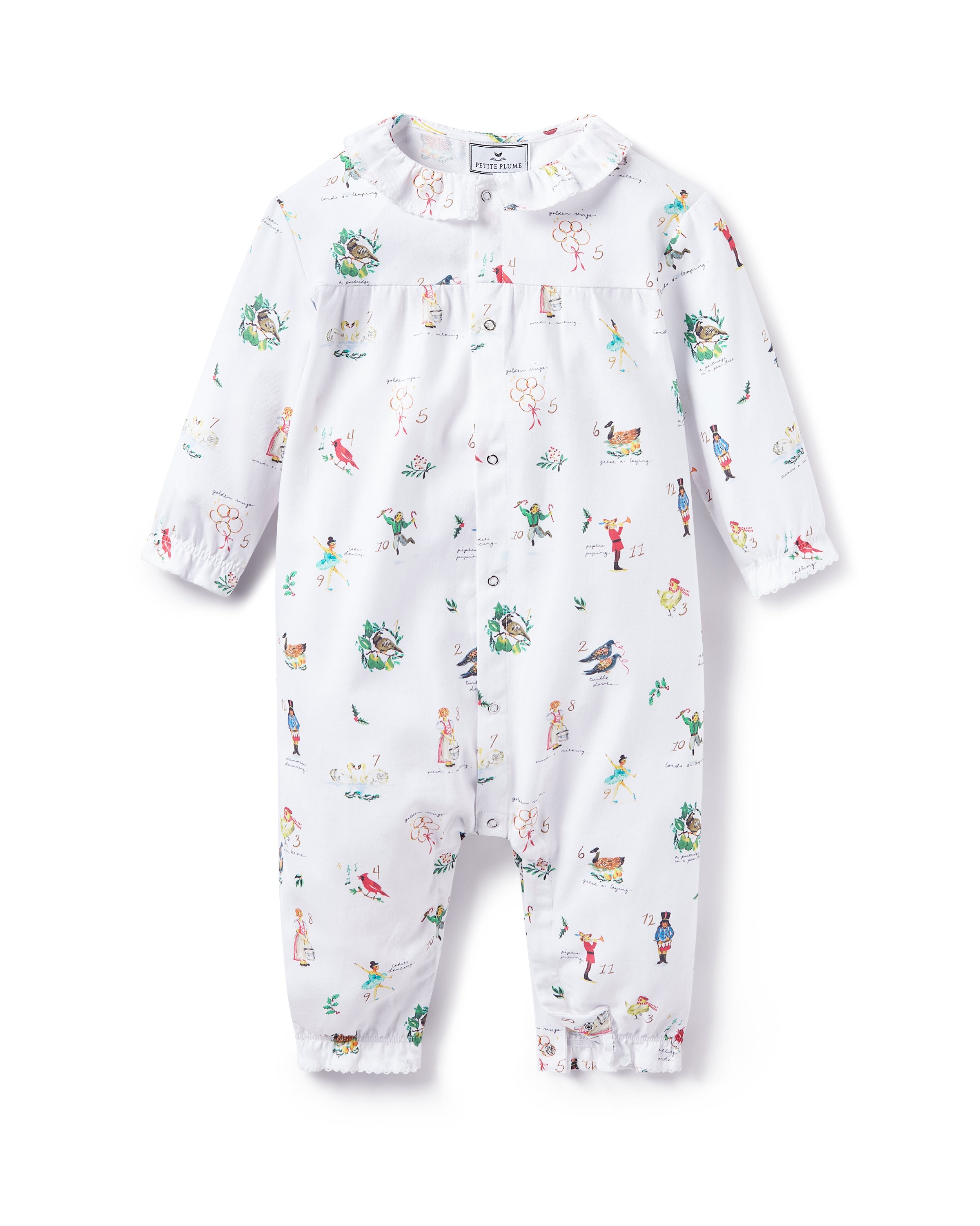 Baby's Twill Madeline Romper in 12 Days of Christmas