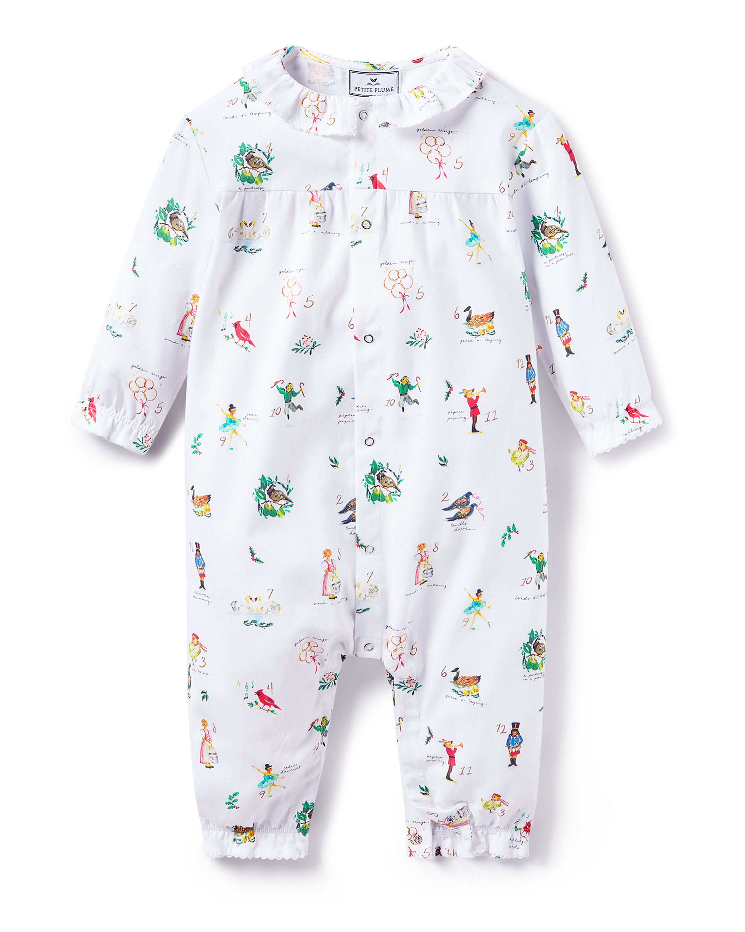 Baby's Twill Madeline Romper in 12 Days of Christmas