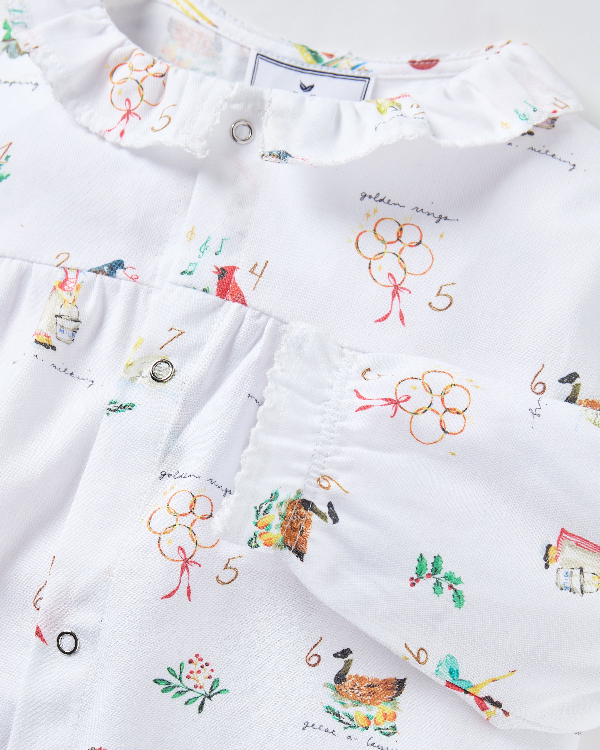 Baby's Twill Madeline Romper in 12 Days of Christmas