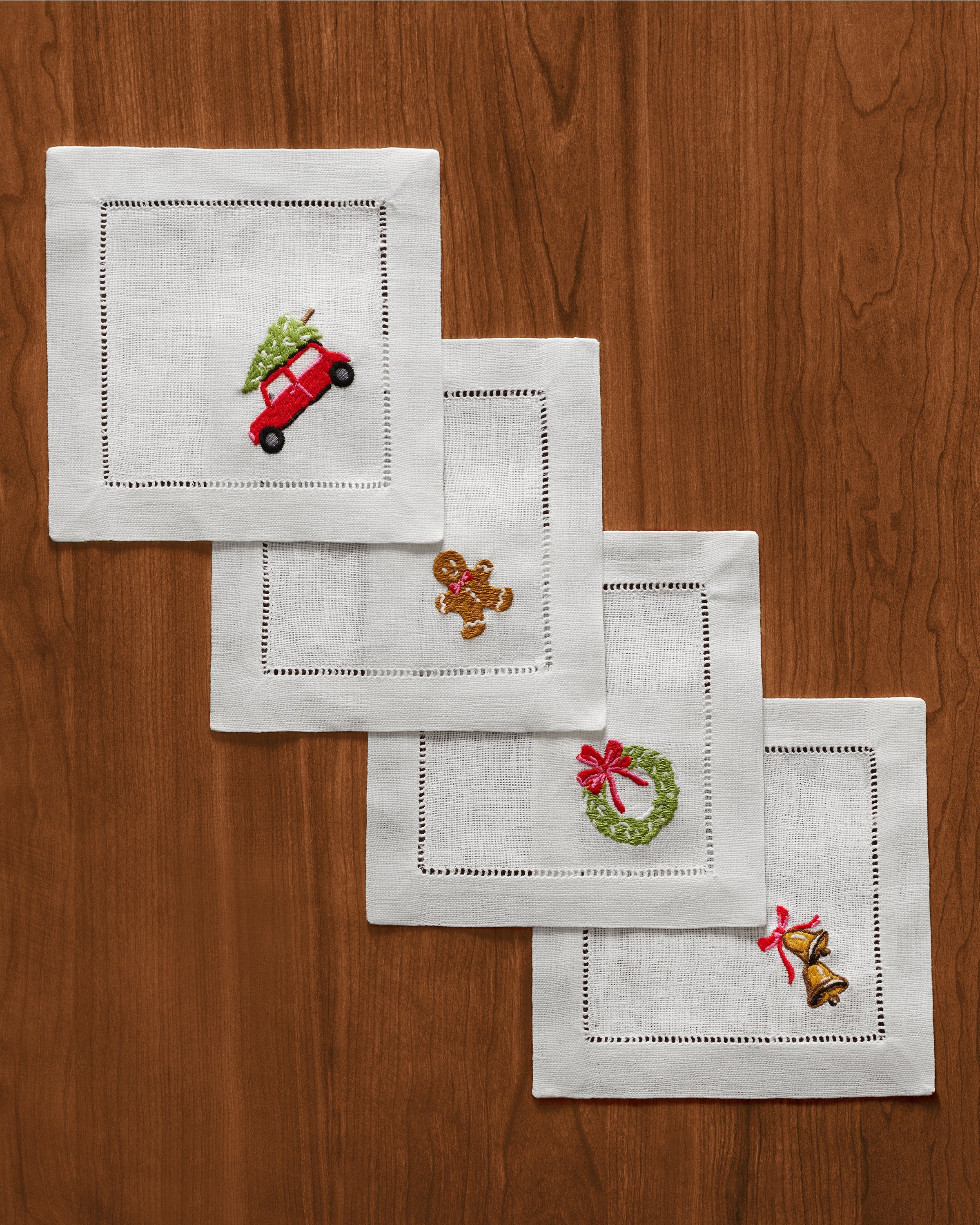 Petite Plume x Chefanie Cocktail Napkins in Winter Nostalgia