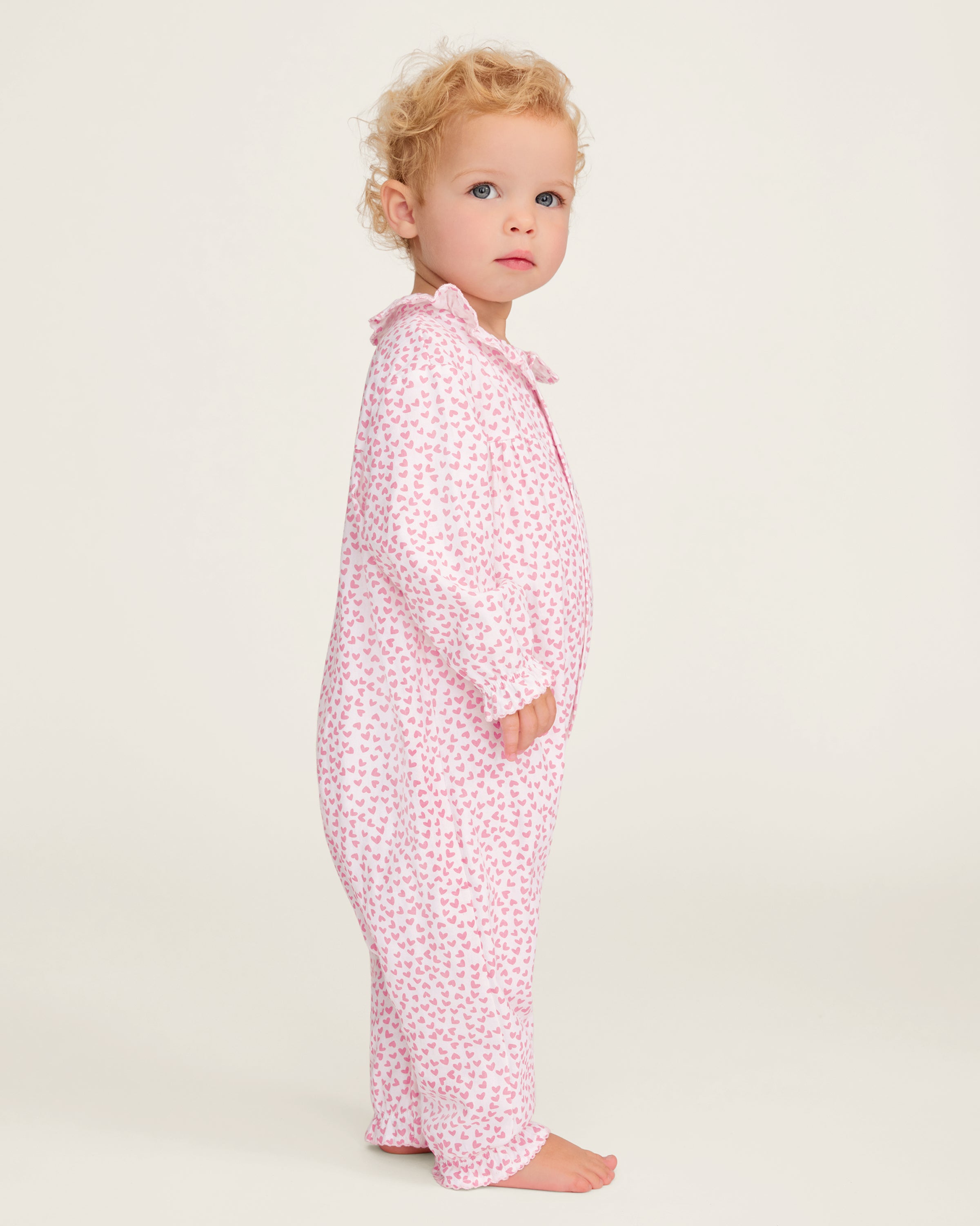 Baby's Twill Madeline Romper in Sweethearts