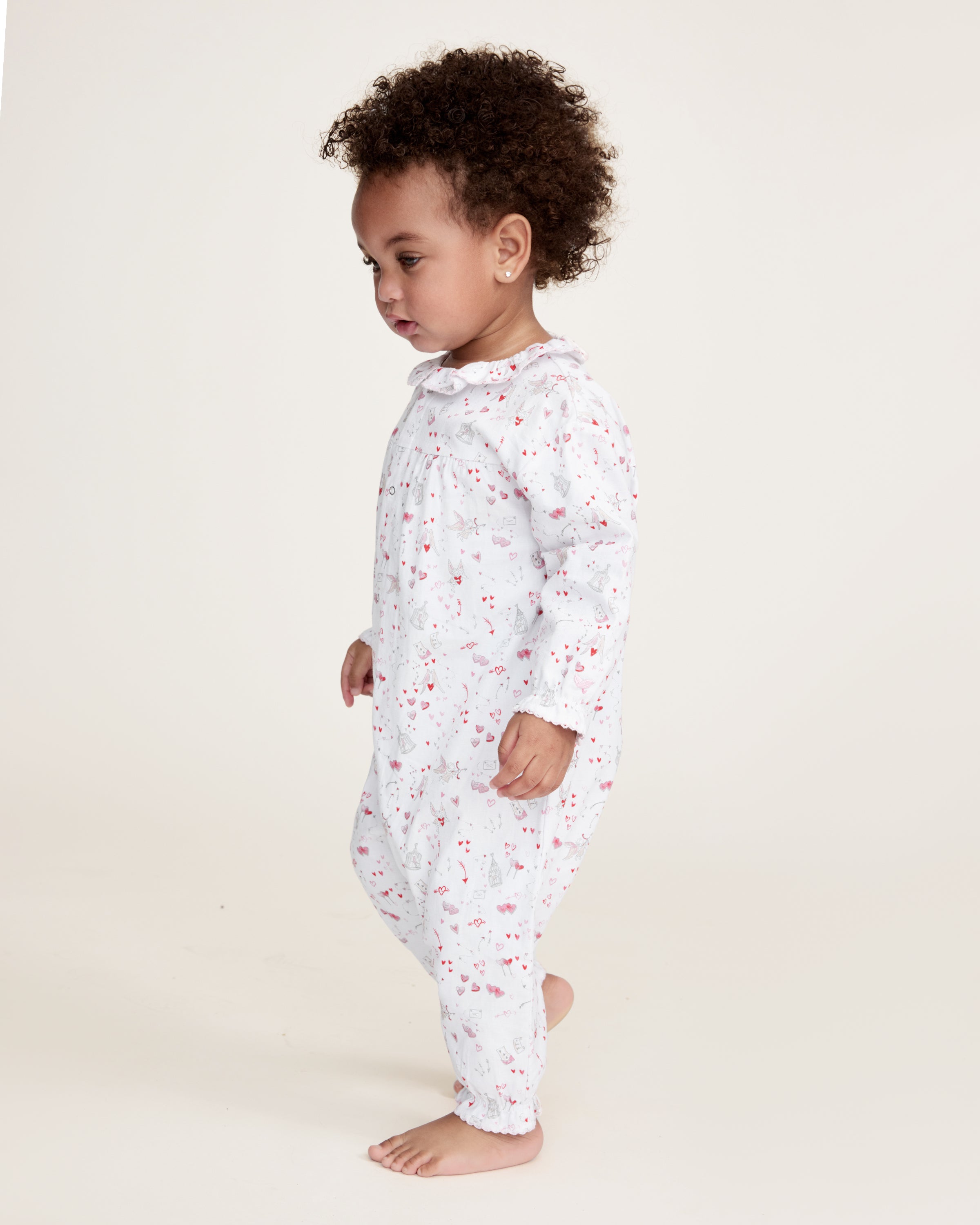 Baby's Twill Madeline Romper in Love Song