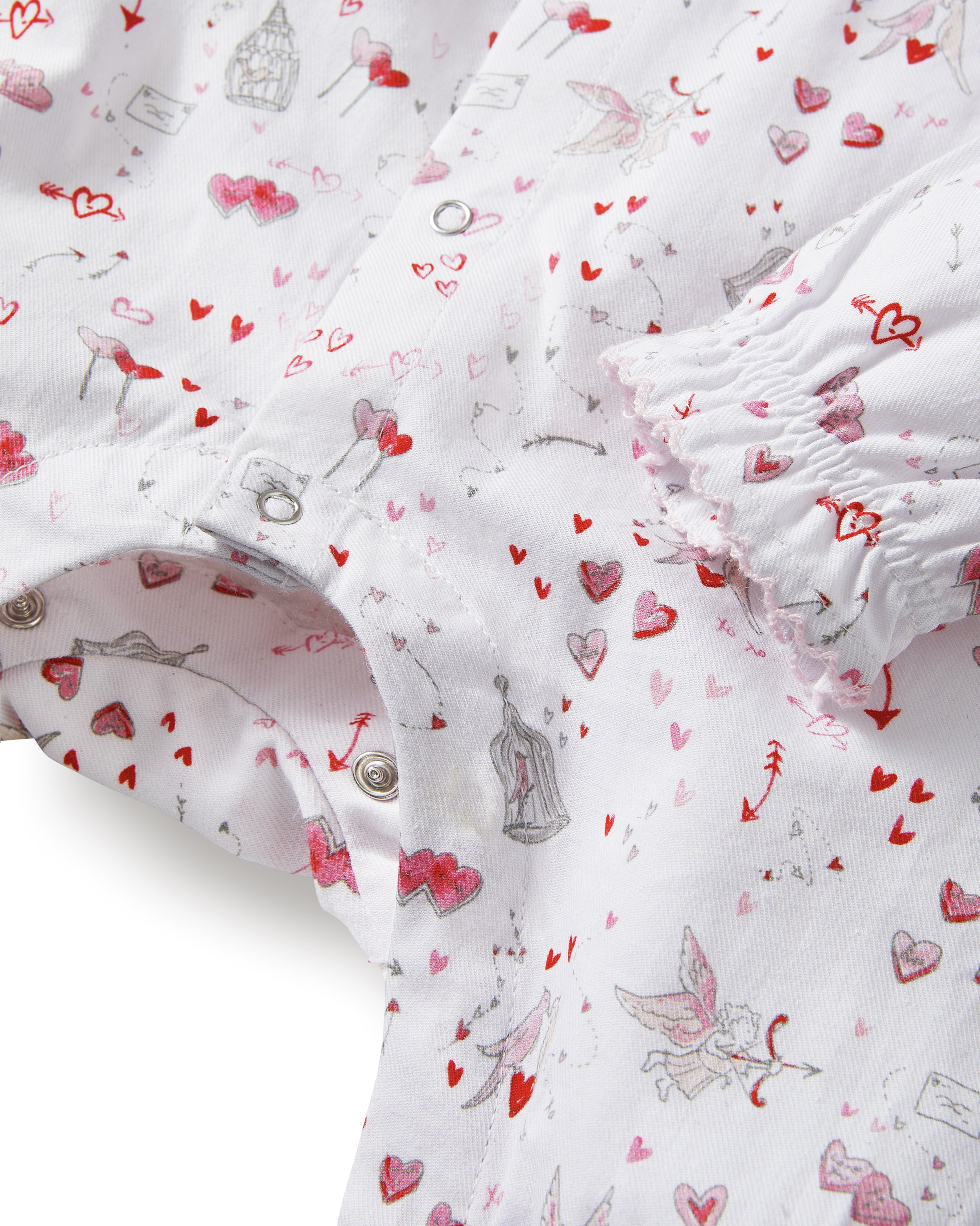 Baby's Twill Madeline Romper in Love Song