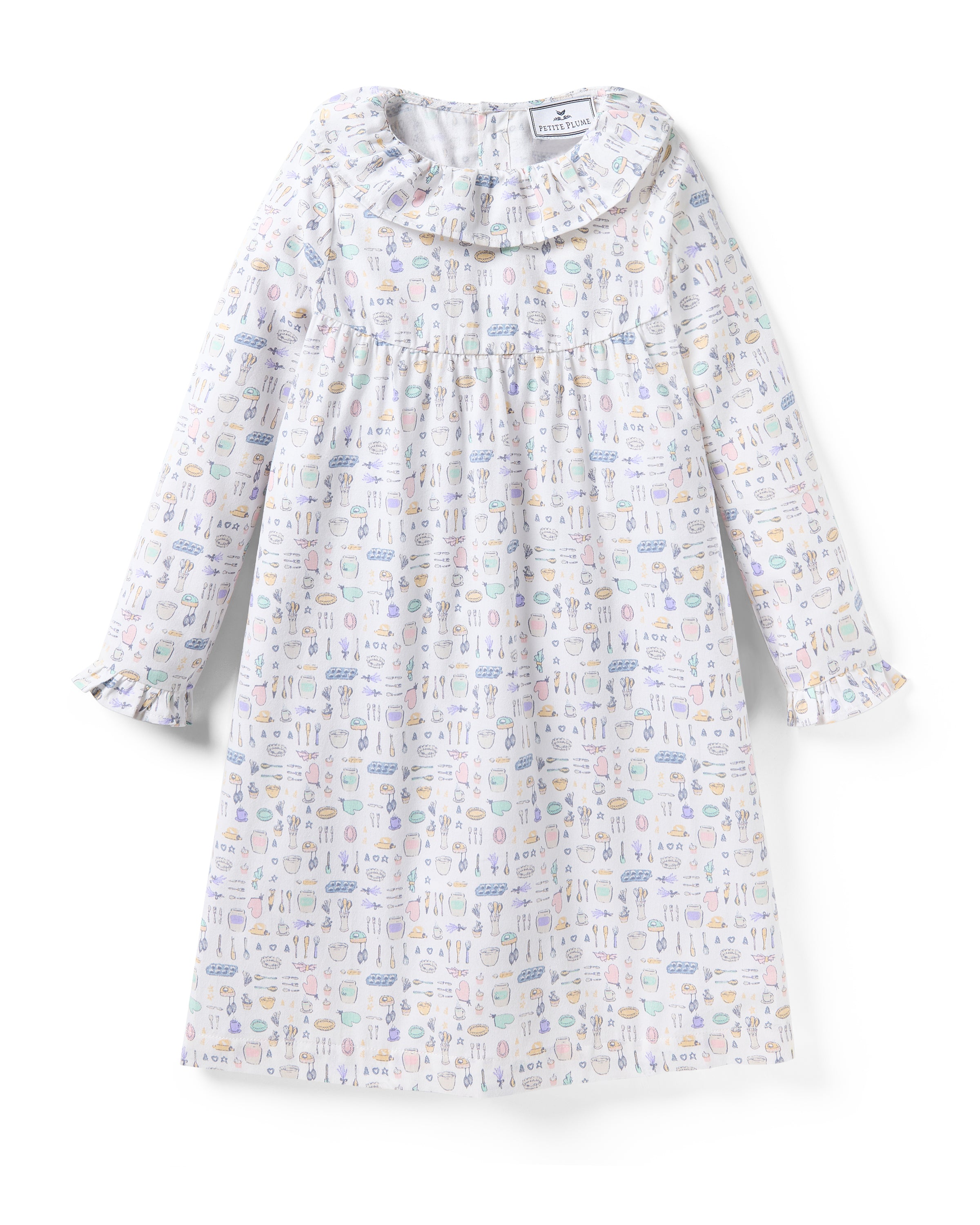 Kid's Twill Scarlett Nightgown in Baking Spirits Bright