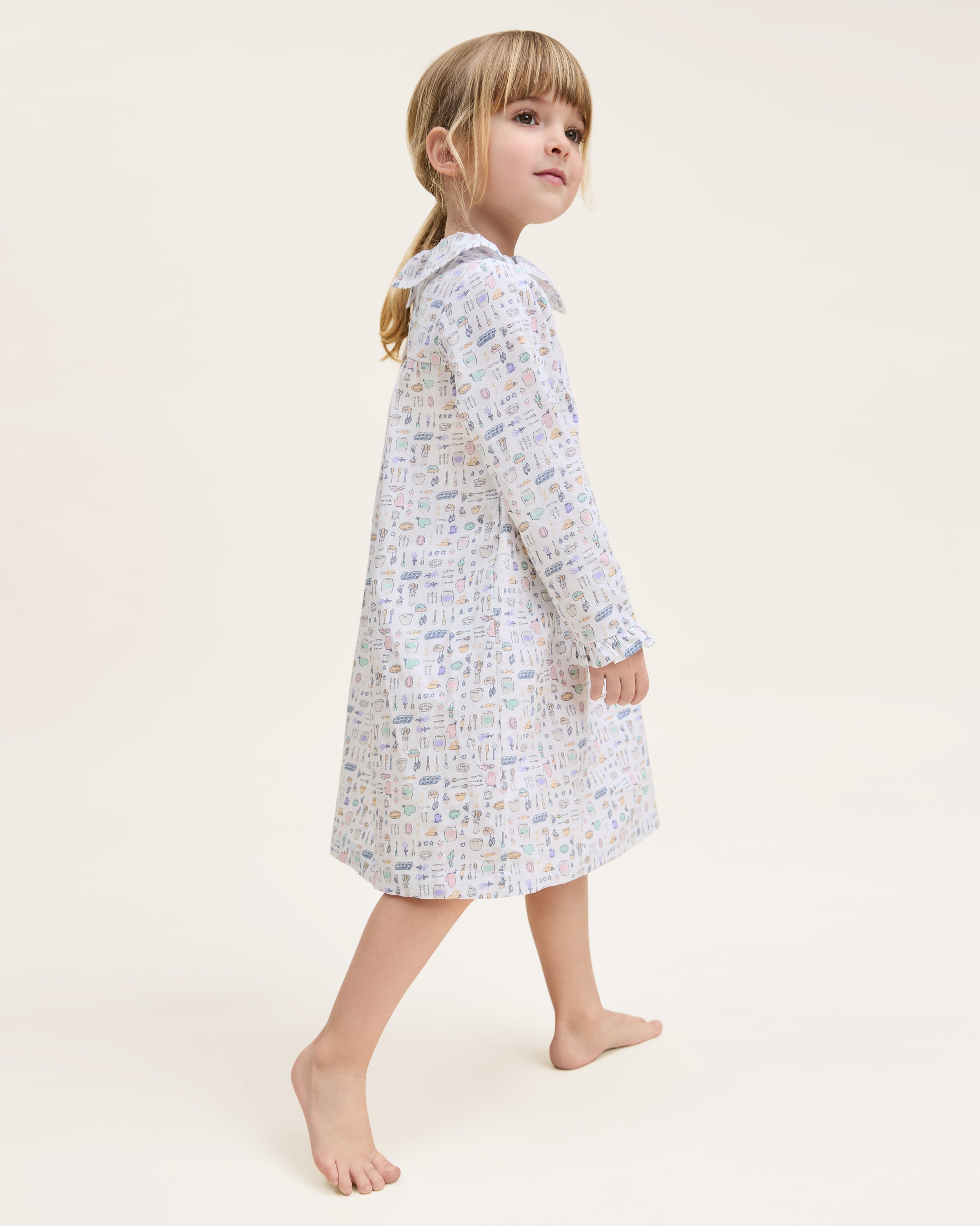 Kid's Twill Scarlett Nightgown in Baking Spirits Bright