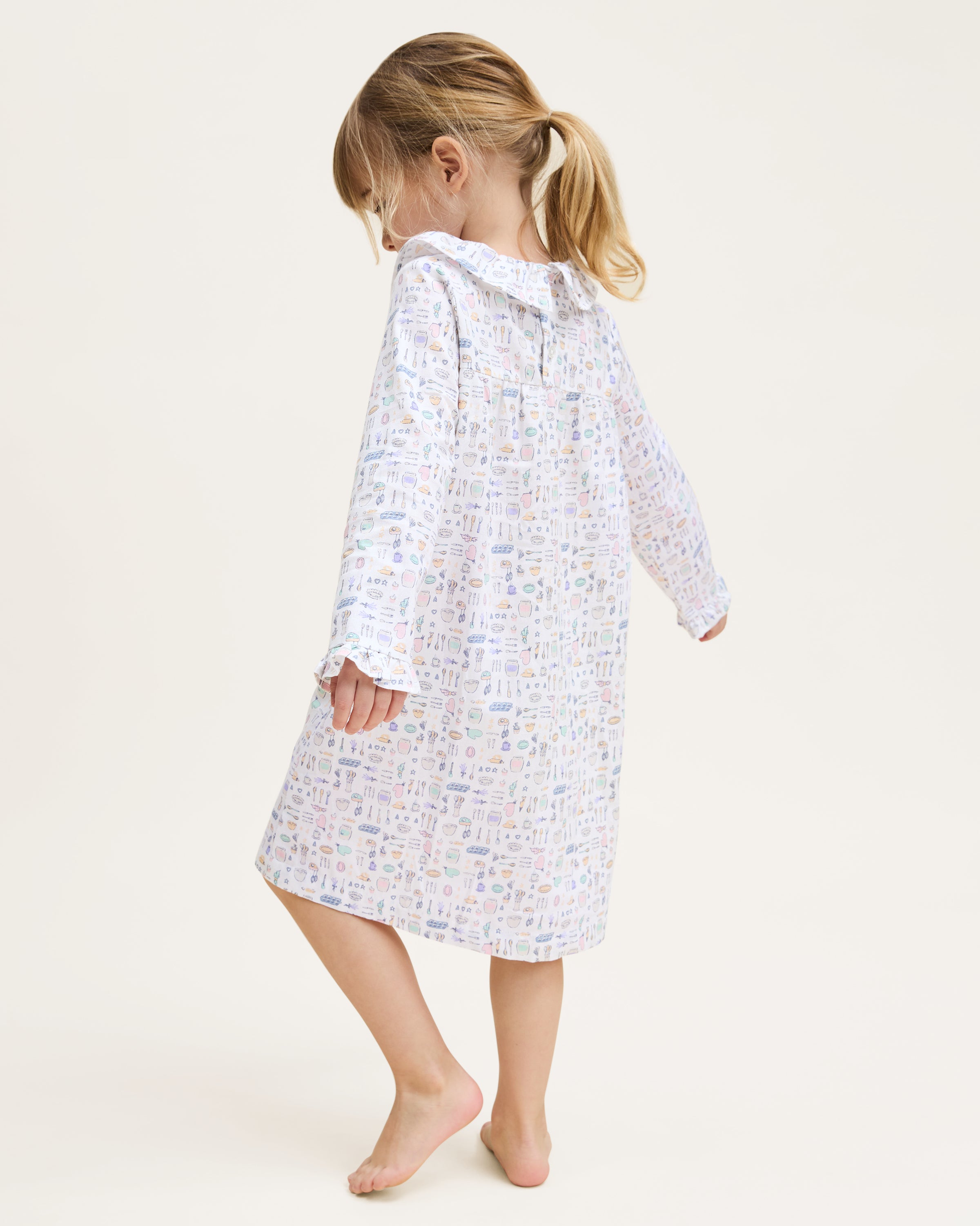 Kid's Twill Scarlett Nightgown in Baking Spirits Bright