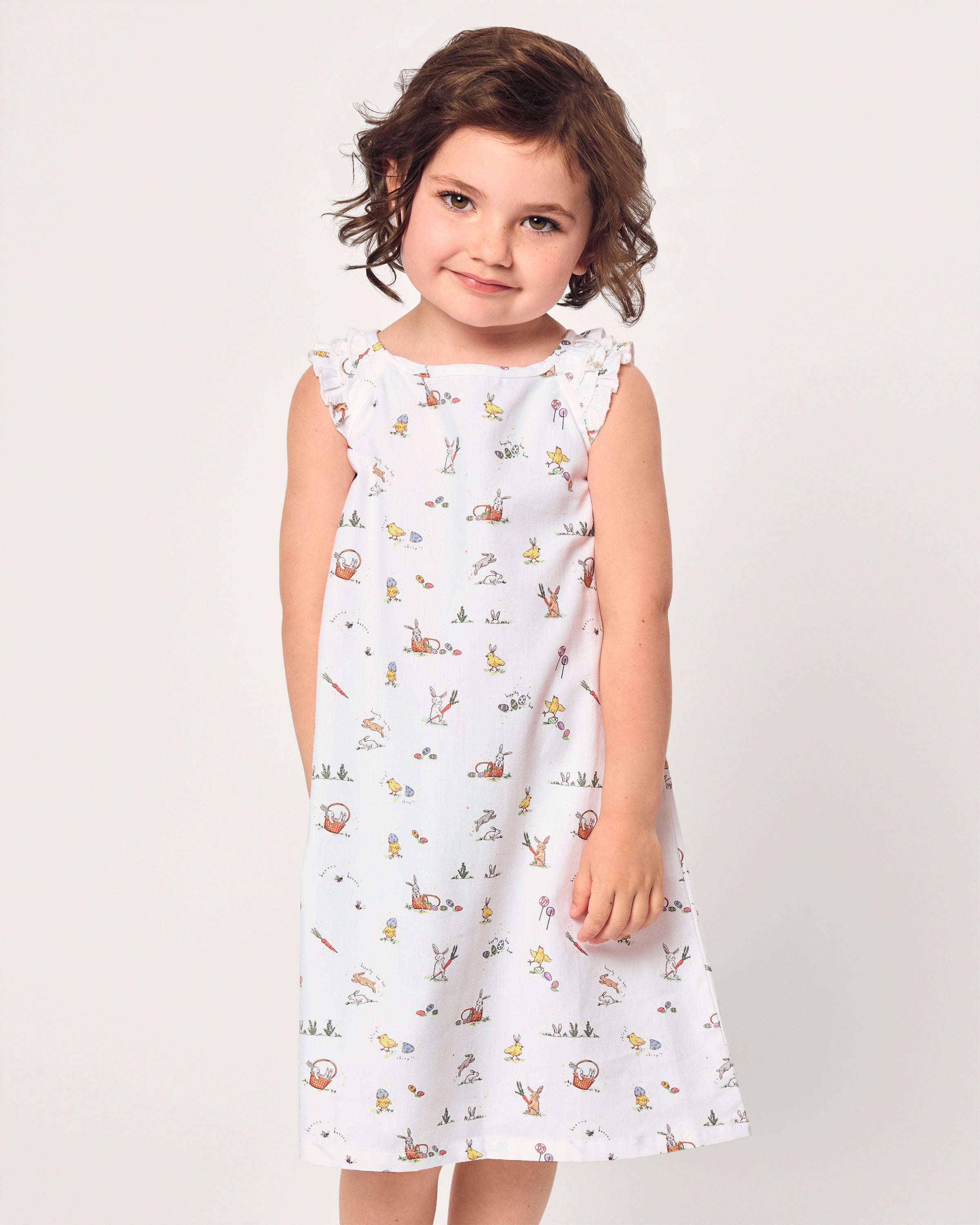 Girl's Twill Amelie Nightgown in Easter Frolic