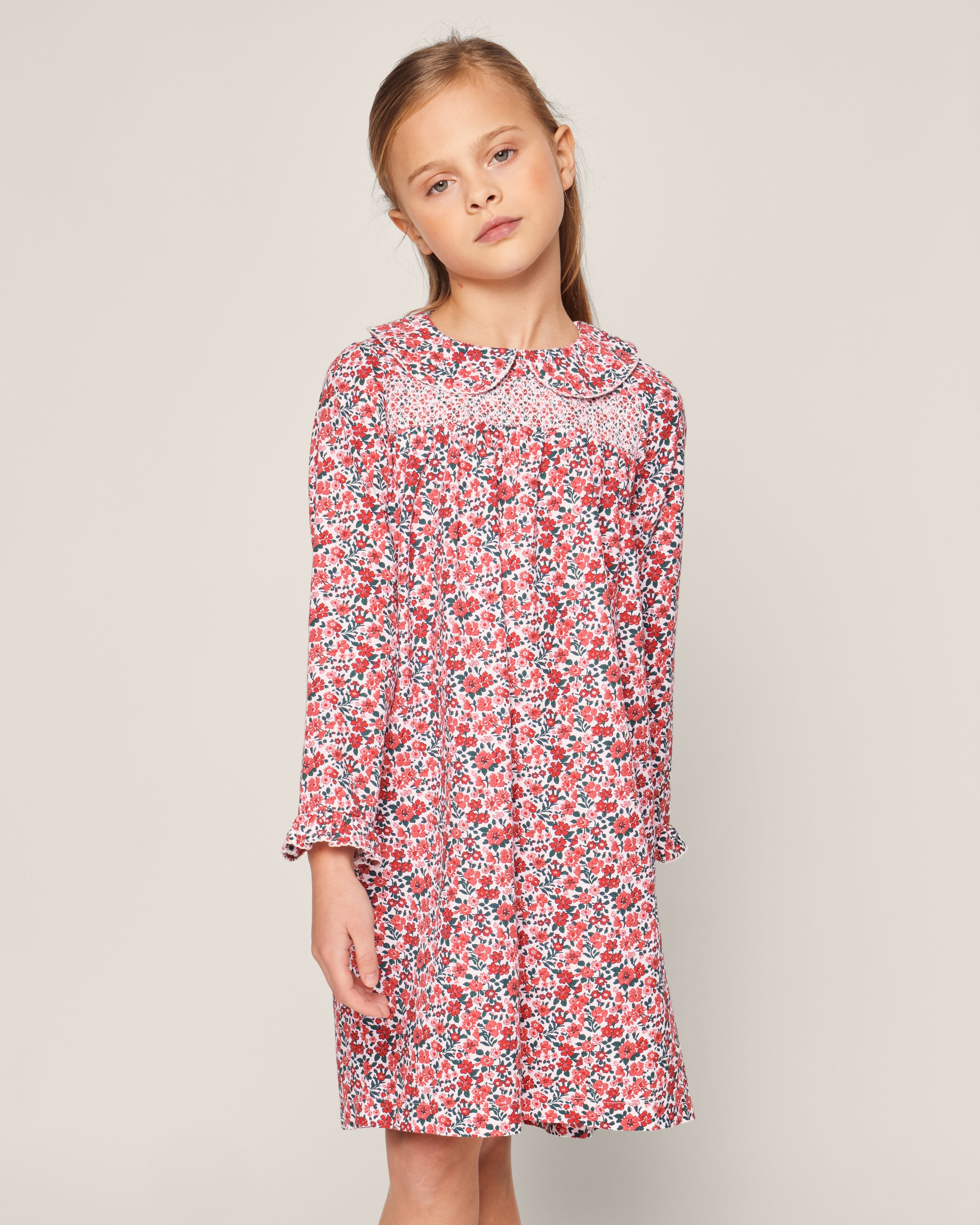 Petite Plume Girl s Eloise Fleurs de Bois Nightgown Red
