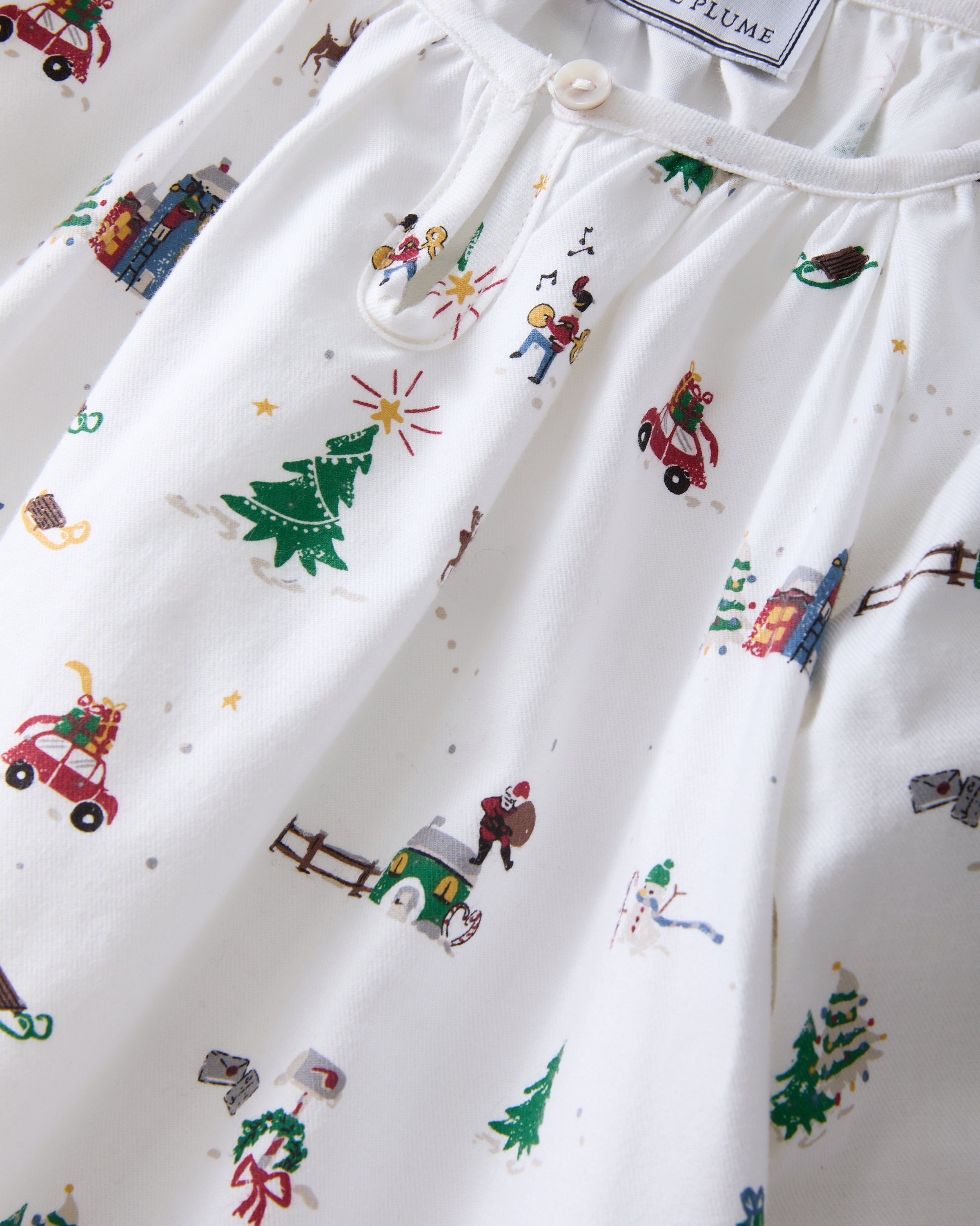 Girl's Twill Delphine Nightgown in Holiday Town