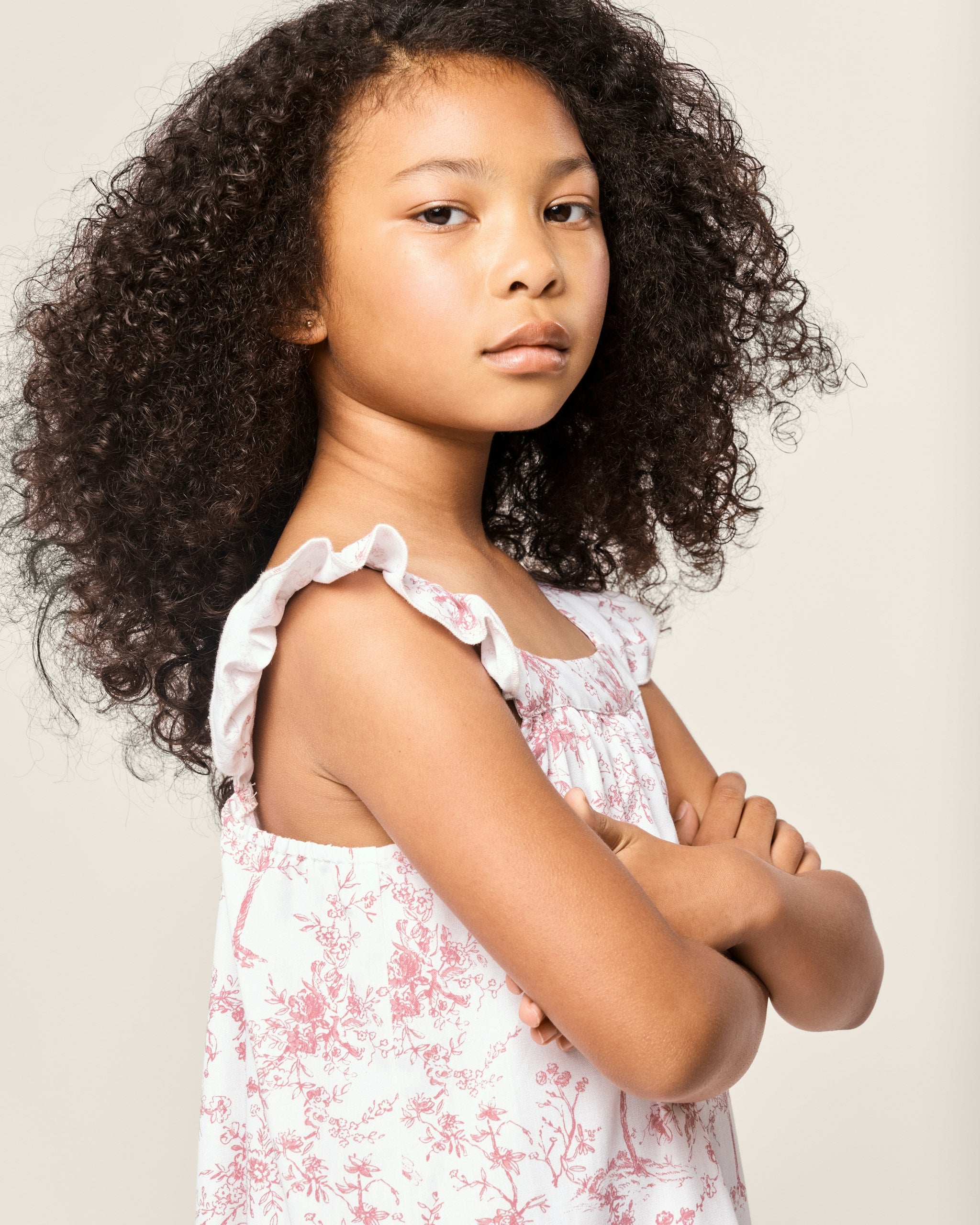 Girl's Twill Clara Nightgown in Pink Timeless Toile in Pink Timeless Toile#Color_Pink Timeless Toile