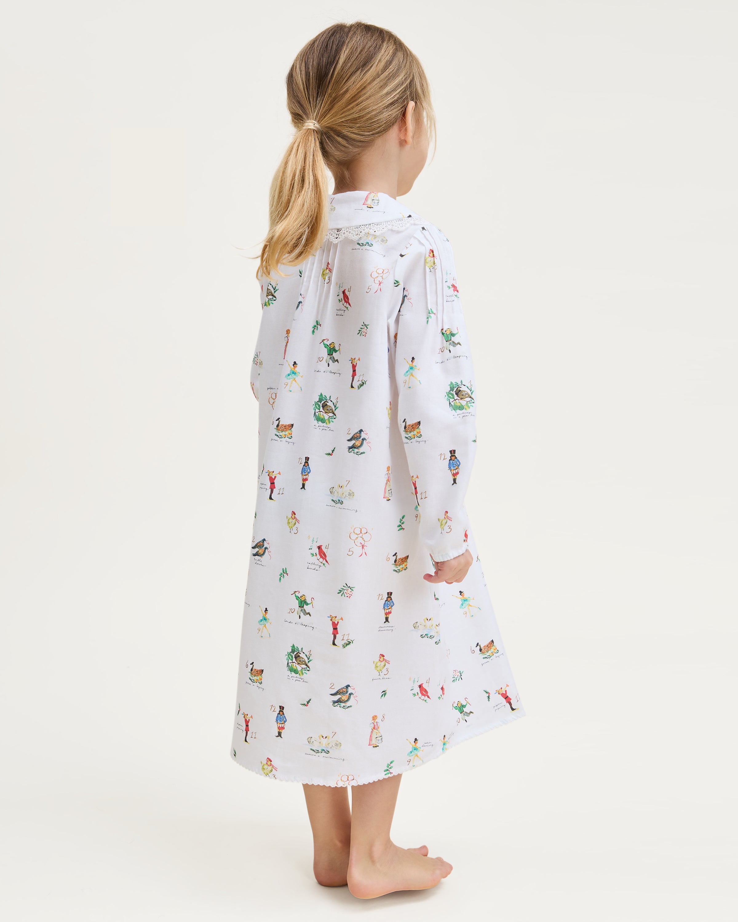 Girl's Twill Lola Nightgown in 12 Days of Christmas