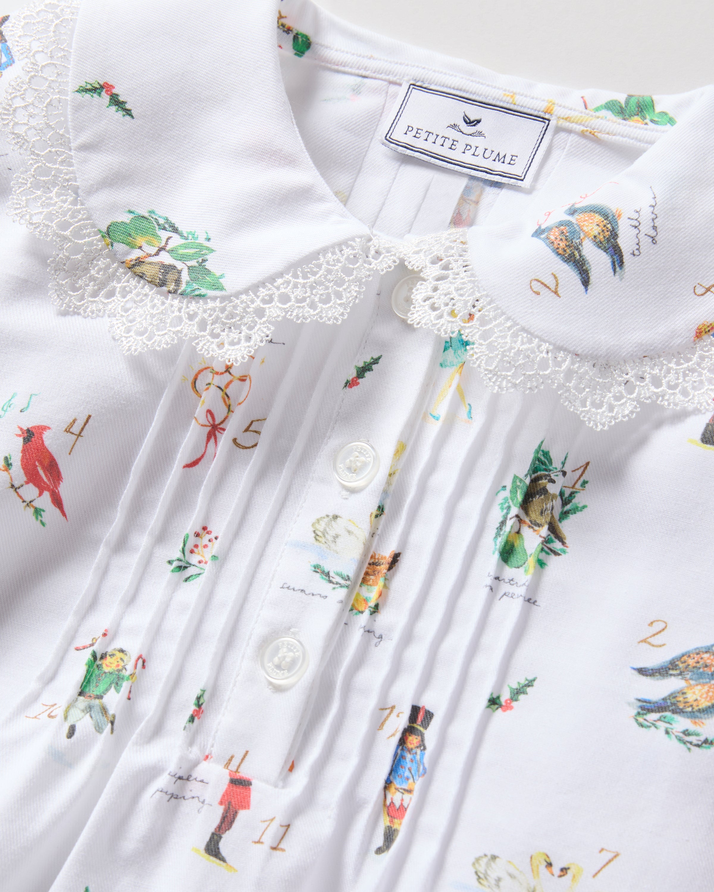 Girl's Twill Lola Nightgown in 12 Days of Christmas