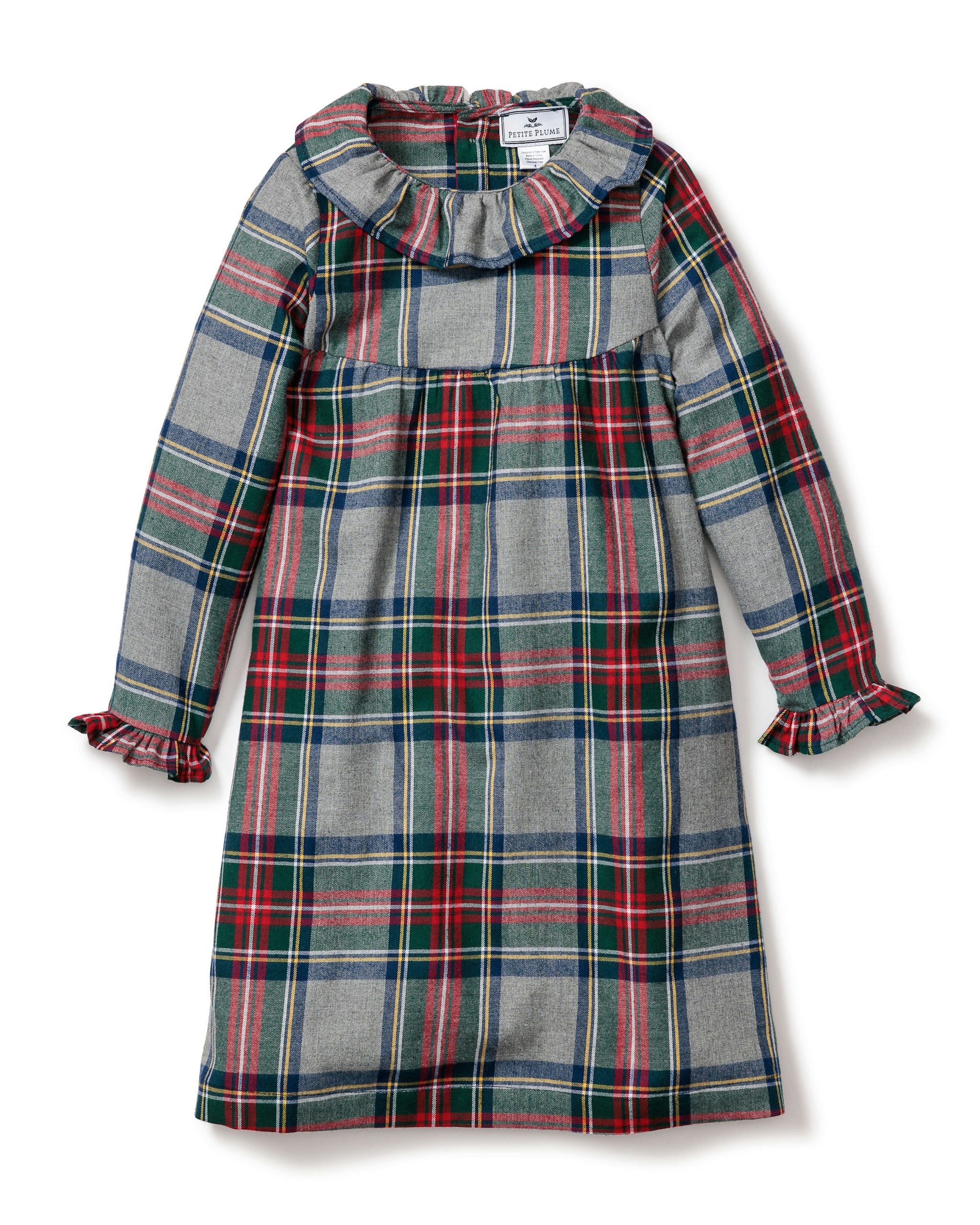 Girl's Brushed Cotton Scarlett Nightgown in Westminster Tartan in Westminster Tartan#Color_Westminster Tartan