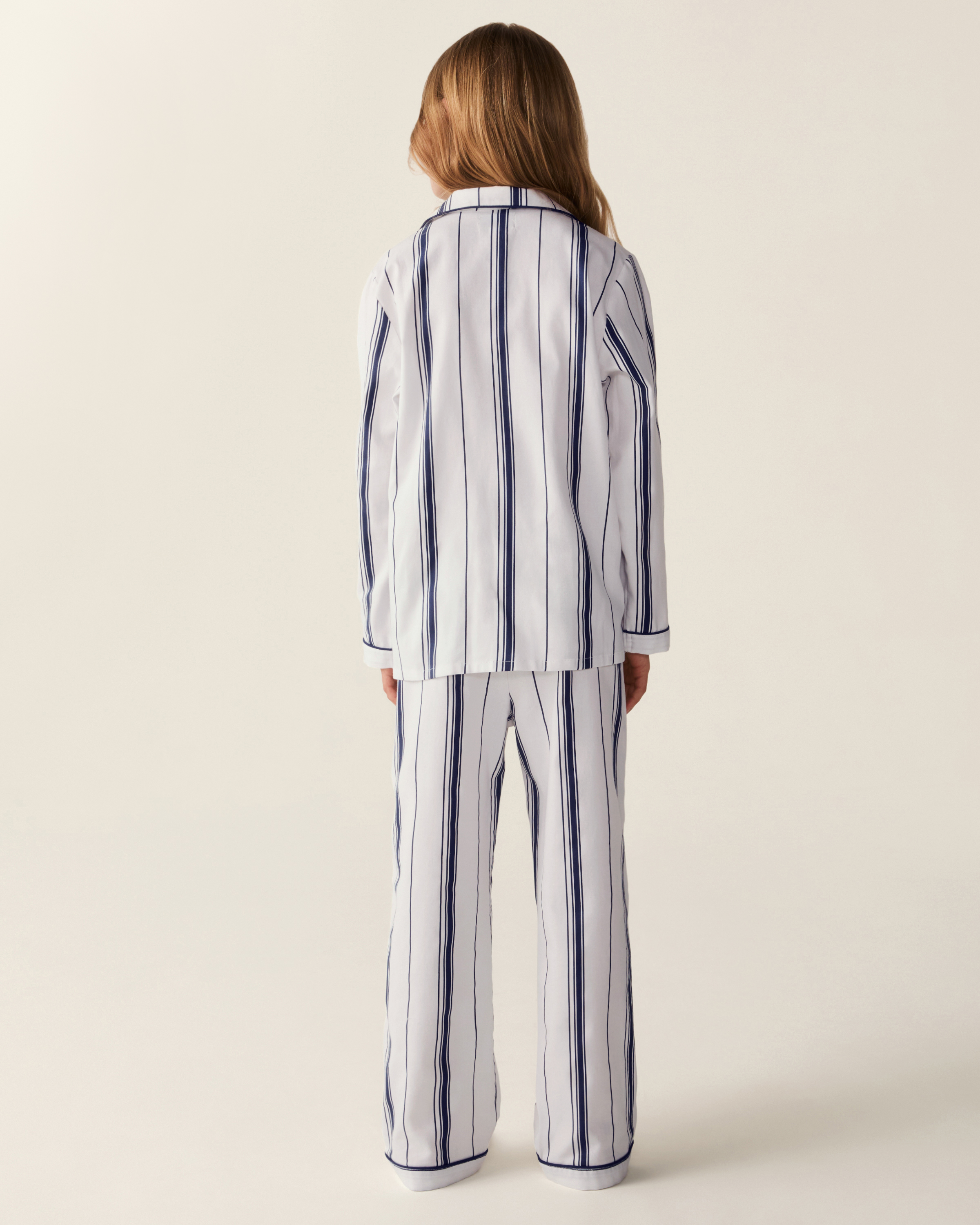 Kid's Twill Pajama Set in Parlor Stripe