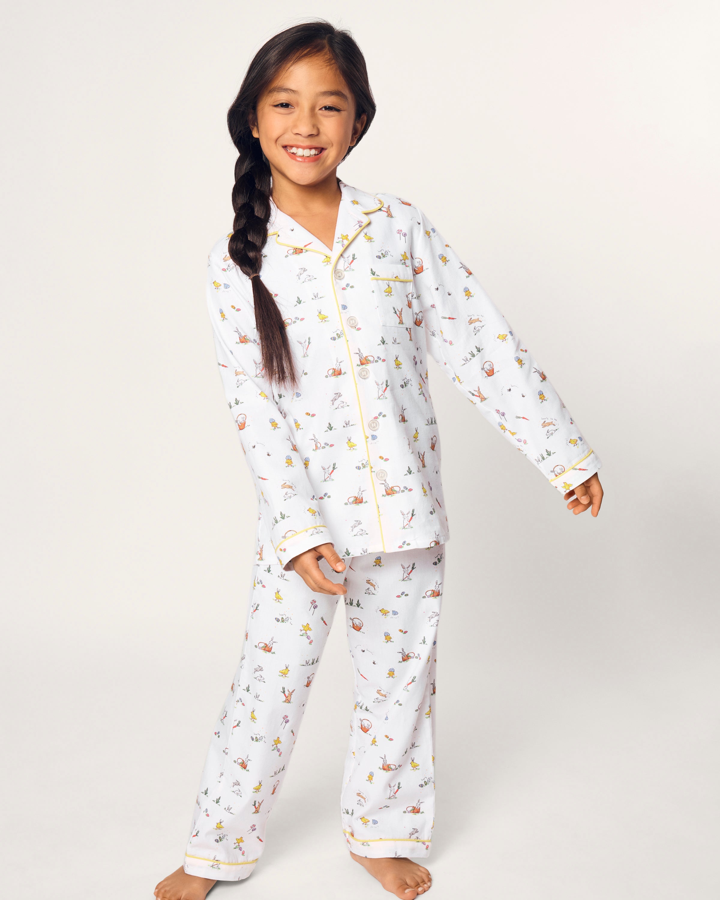 Kid's Twill Pajama Set in Easter Frolic