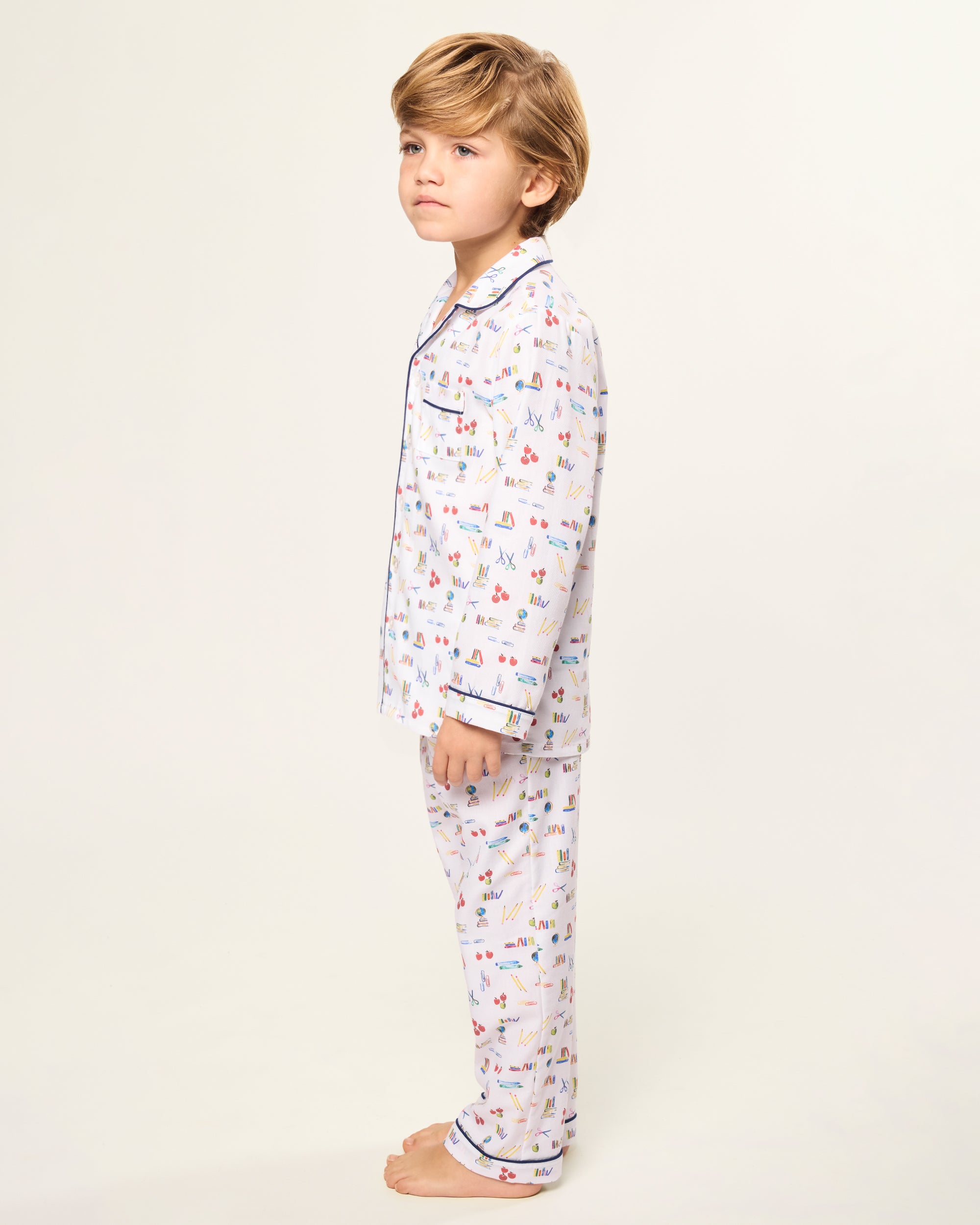 Kid's Twill Pajama Set in Literary Lessons