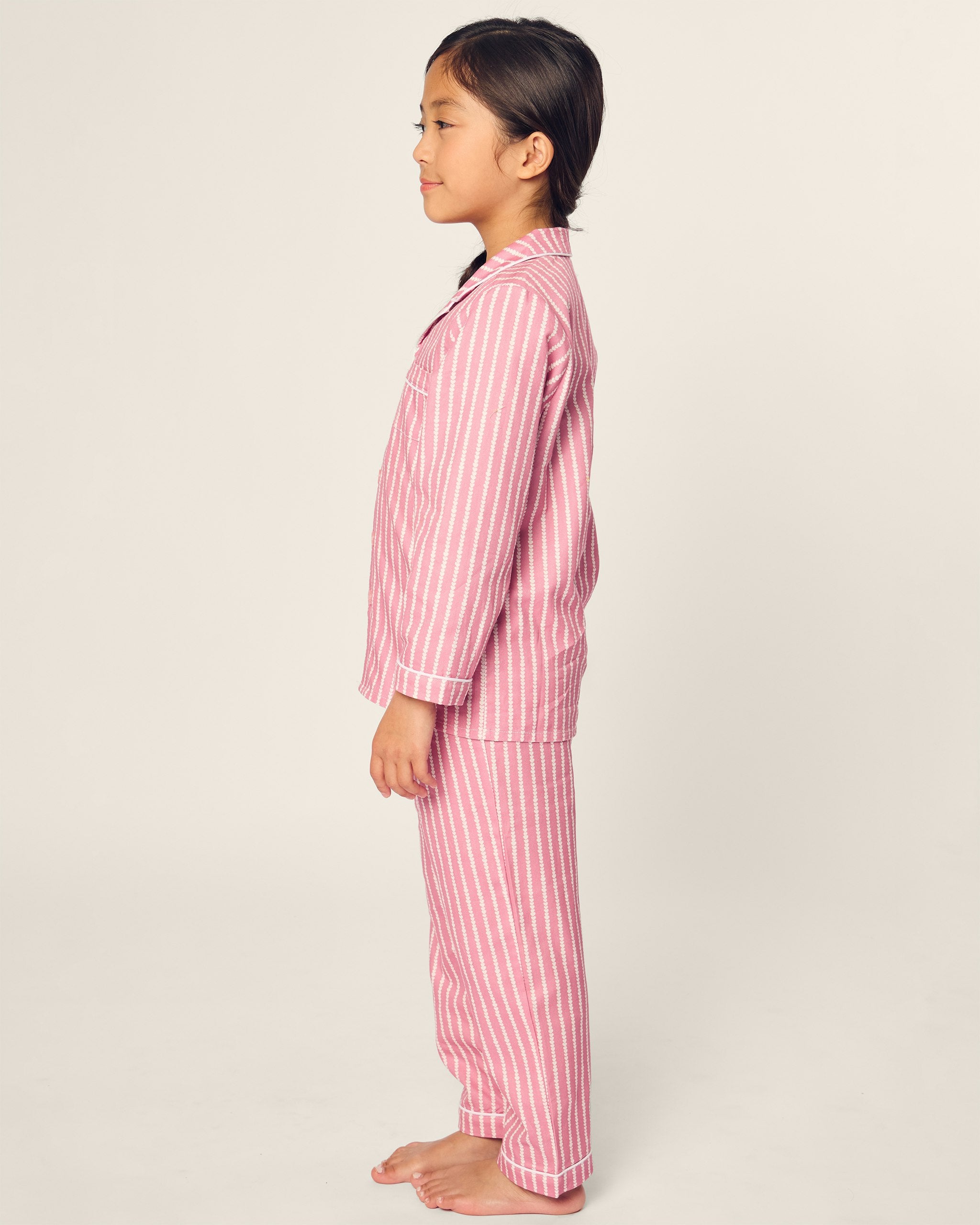 Kid's Twill Pajama Set in Love Lines in Love Lines#Color_Love Lines