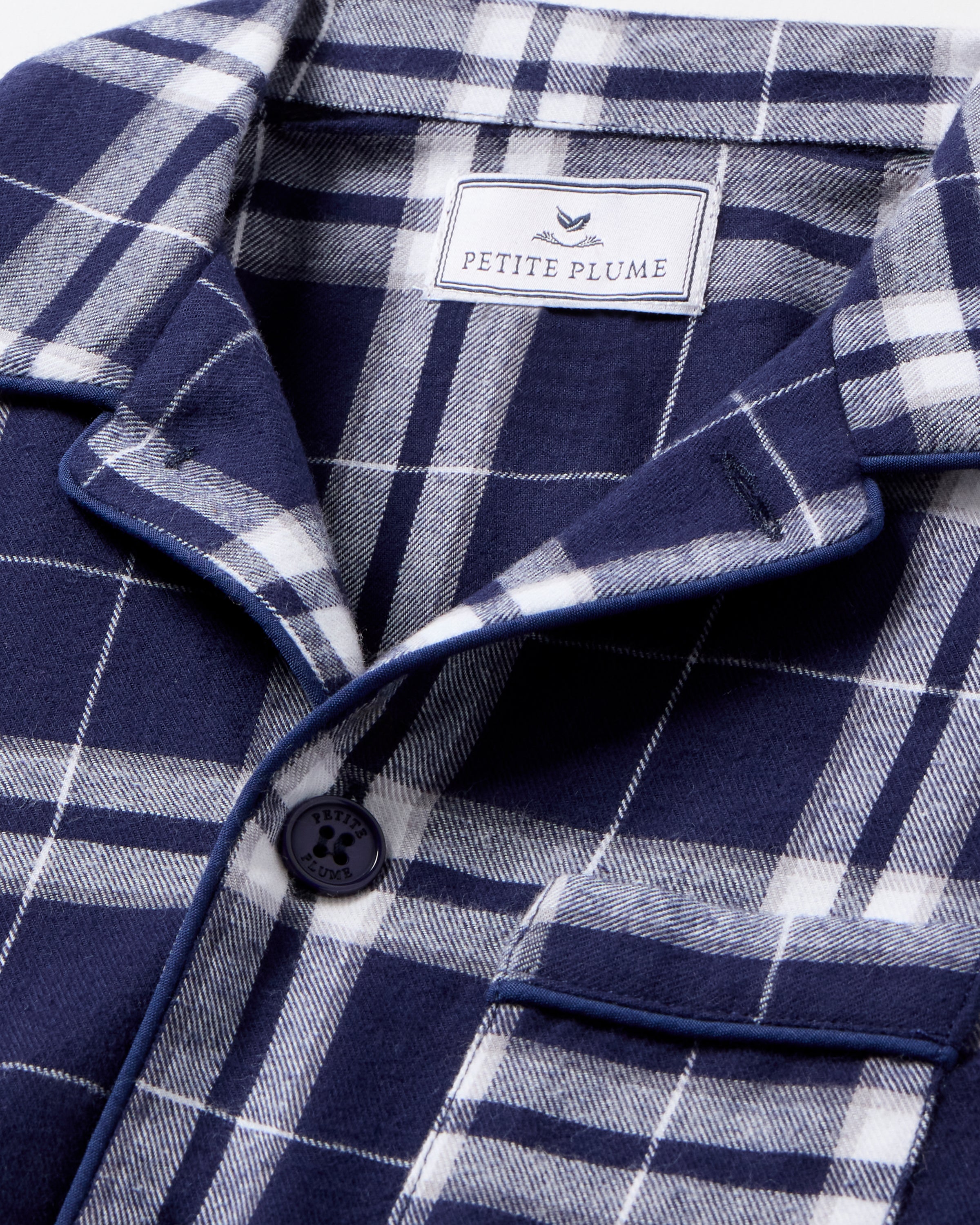 Kid's Brushed Cotton Pajama Set in Oxford Tartan