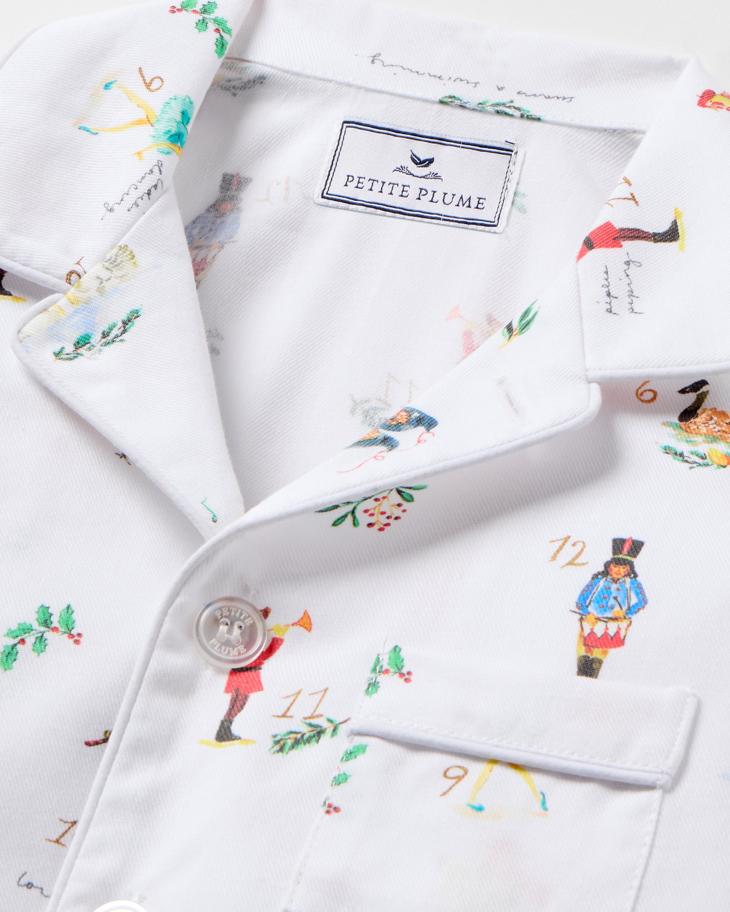 Kid's Twill Pajama Set in 12 Days of Christmas