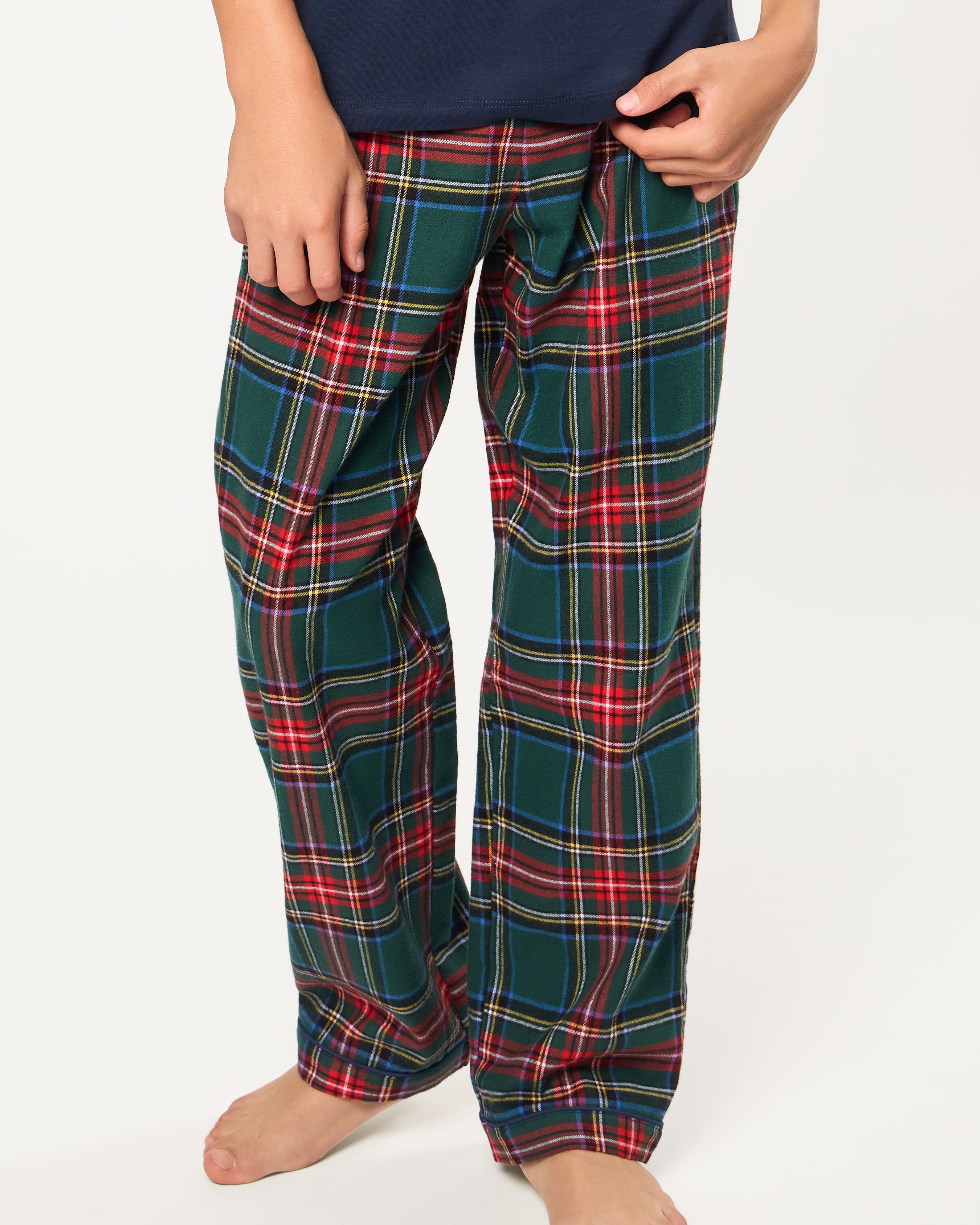 Kid's Brushed Twill Pajama Pants in Kensington Tartan