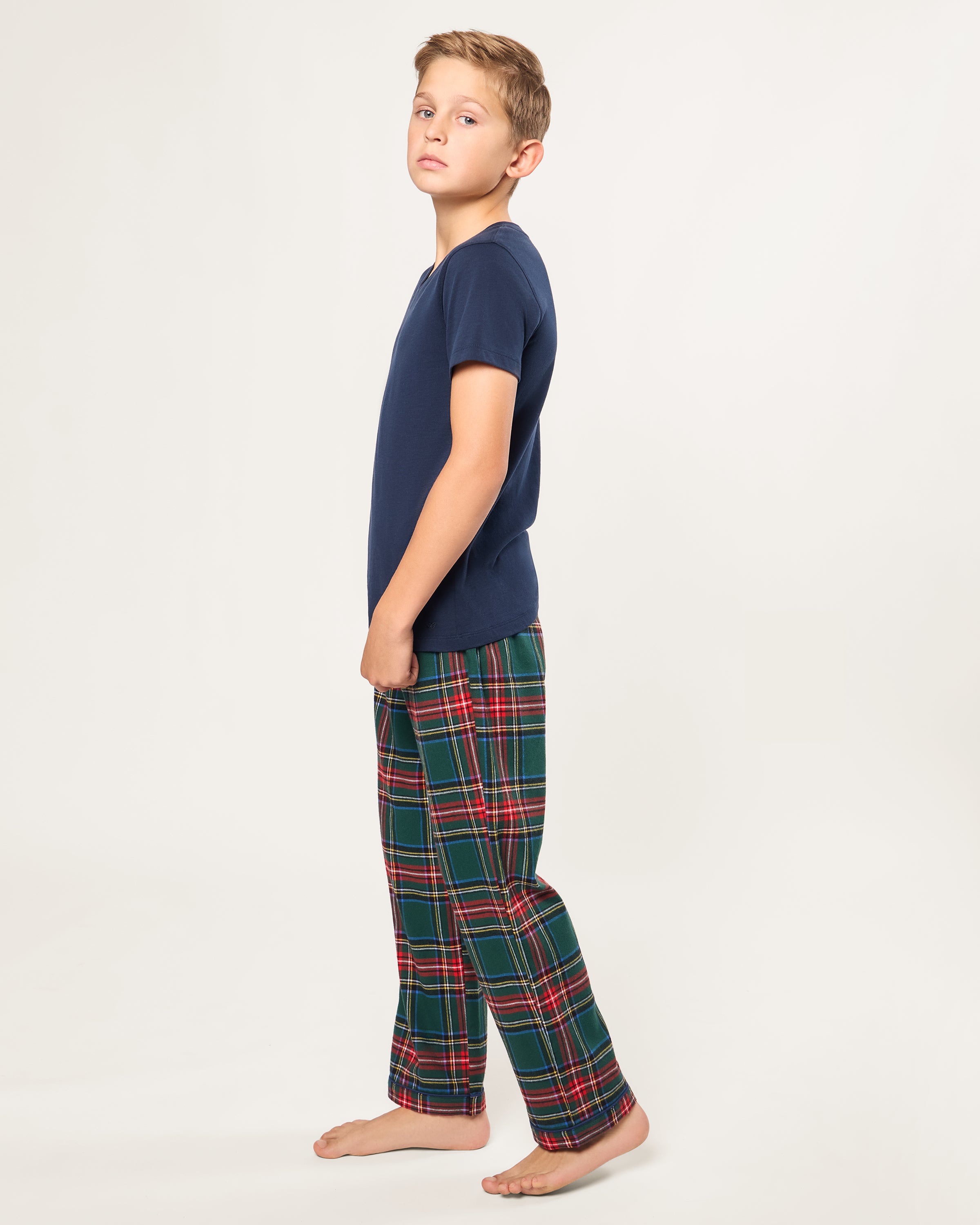 Kid's Brushed Twill Pajama Pants in Kensington Tartan