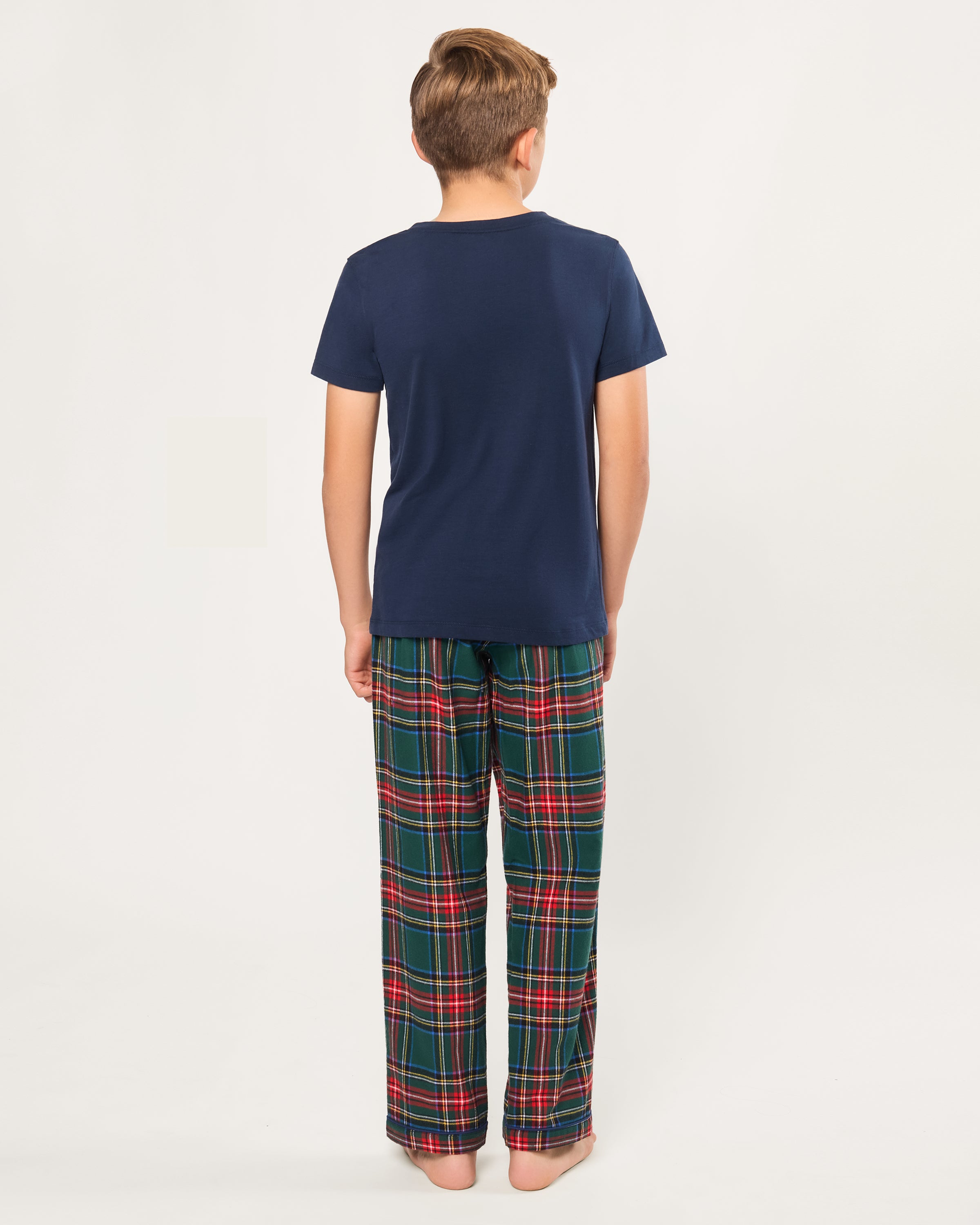 Kid's Brushed Twill Pajama Pants in Kensington Tartan