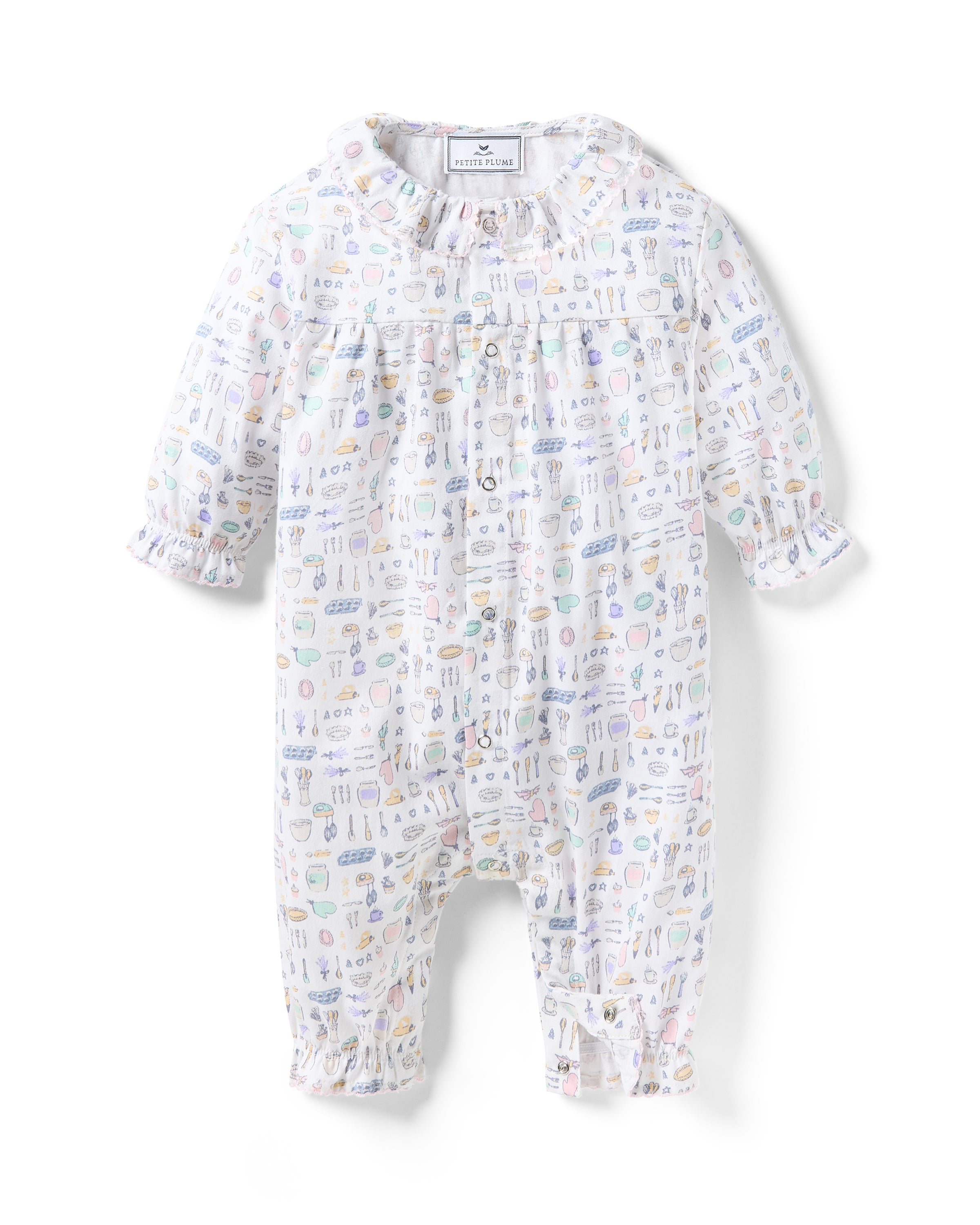Baby's Twill Madeline Romper in Baking Spirits Bright